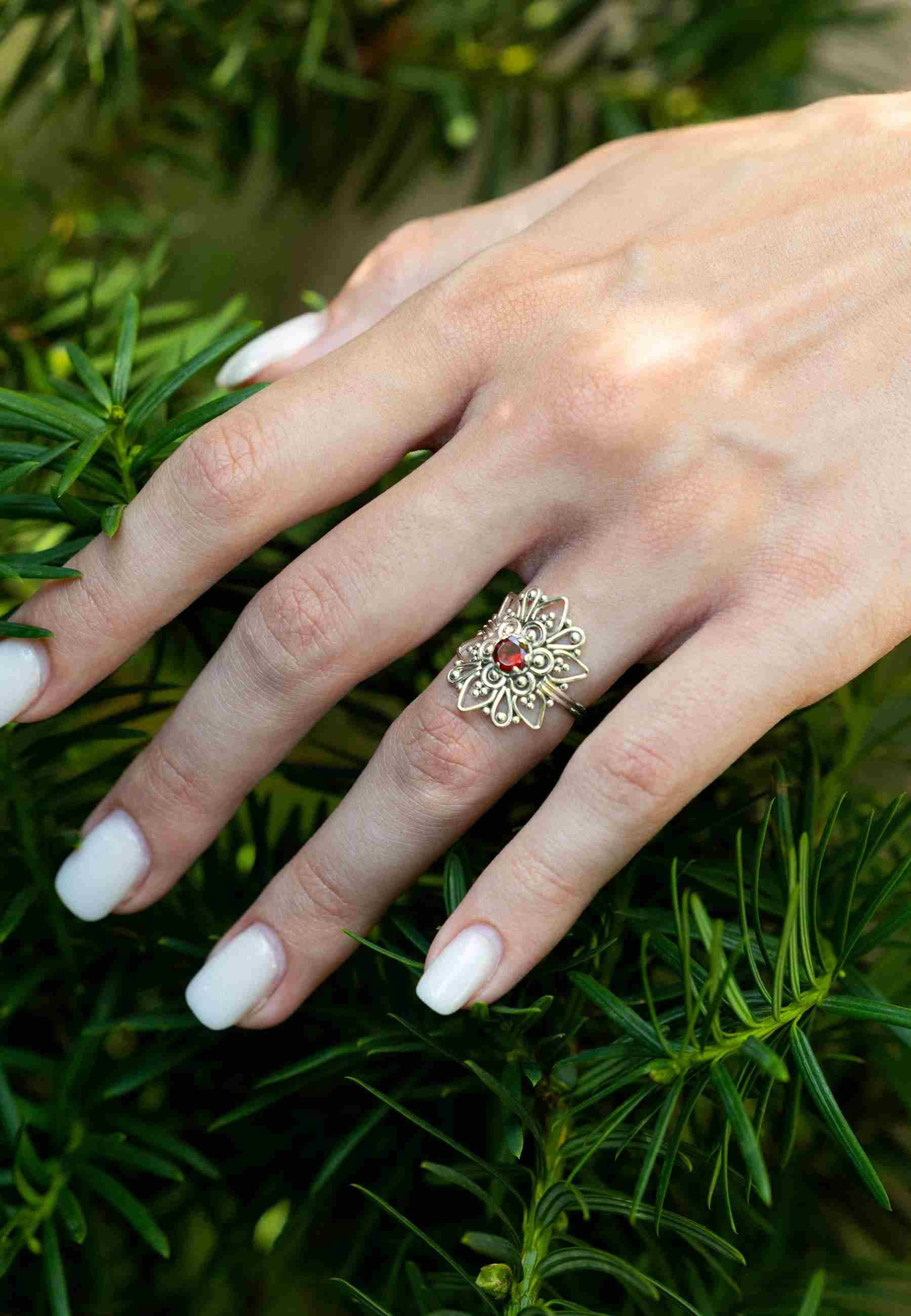 mantraroma Silberring MUDARA-EMPAT aus 925 Silber günstig online kaufen