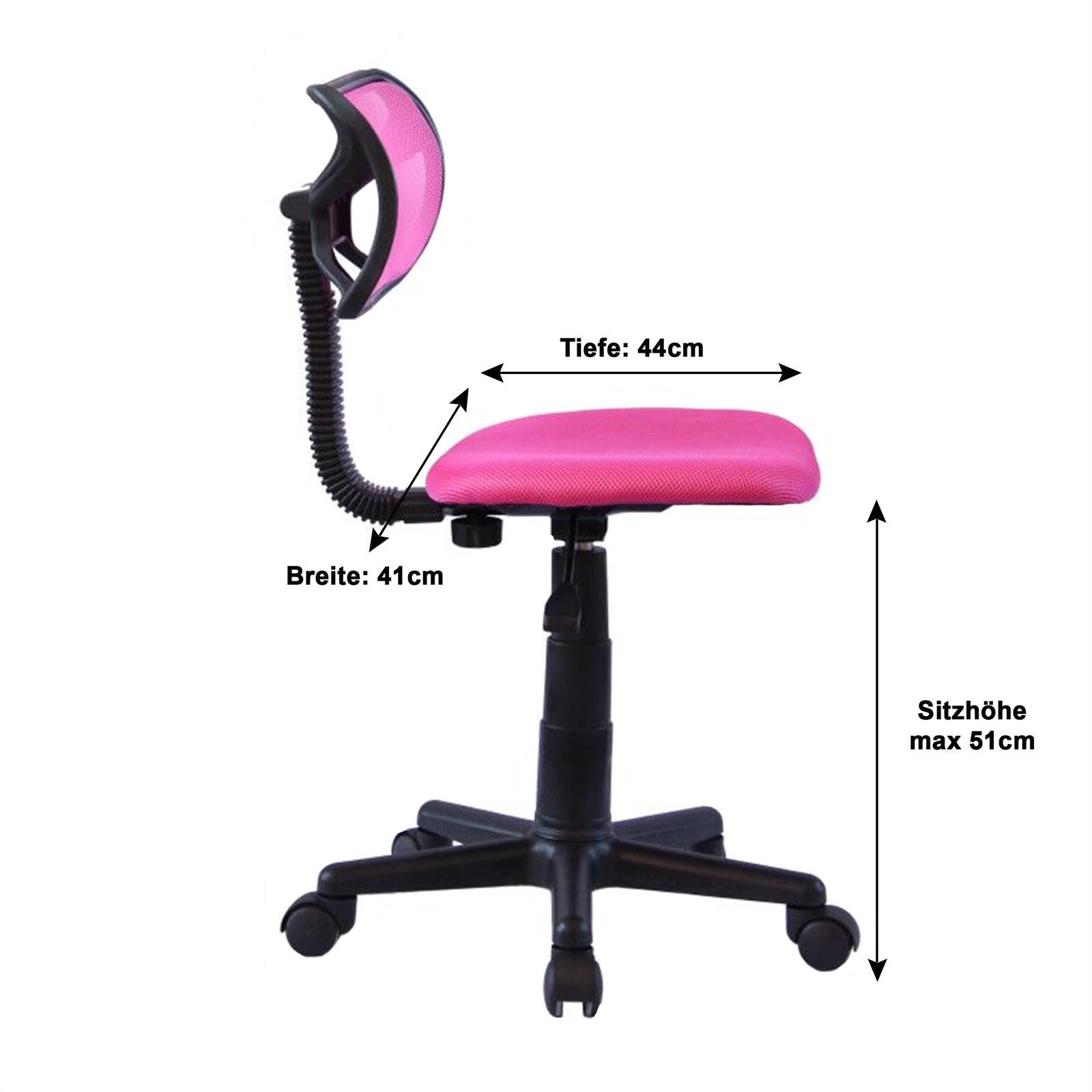 IDIMEX Drehstuhl MILAN, ergonomischer Schreibtischstuhl mit Netzbezug pink günstig online kaufen