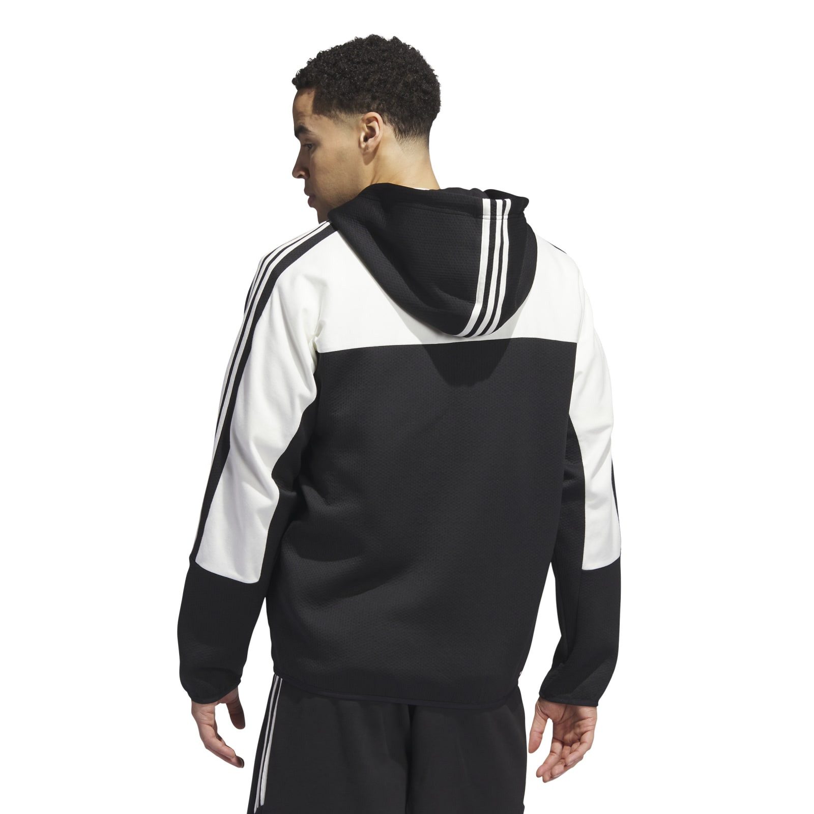 adidas Performance Trainingsjacke Kapuzenjacke Trea Tech (100% Baumwolle) schwarz/weiss Herren