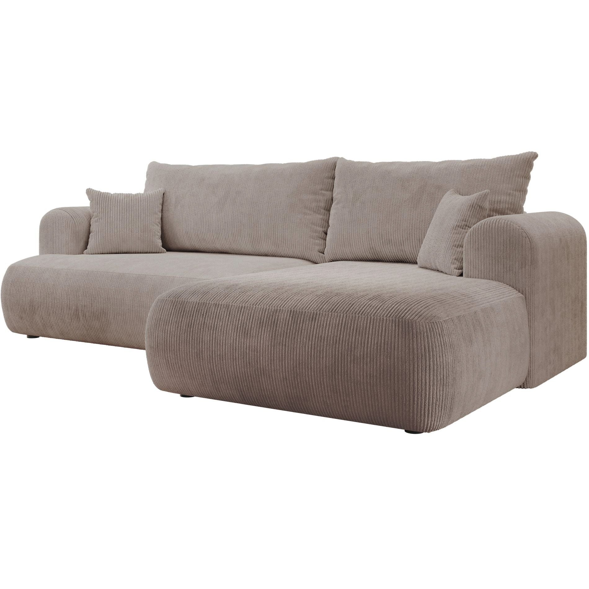 Selsey Ecksofa OVO CORD, Ecksofa Schlafsofa 4-Sitzer mit Cordbezug und Bettkasten