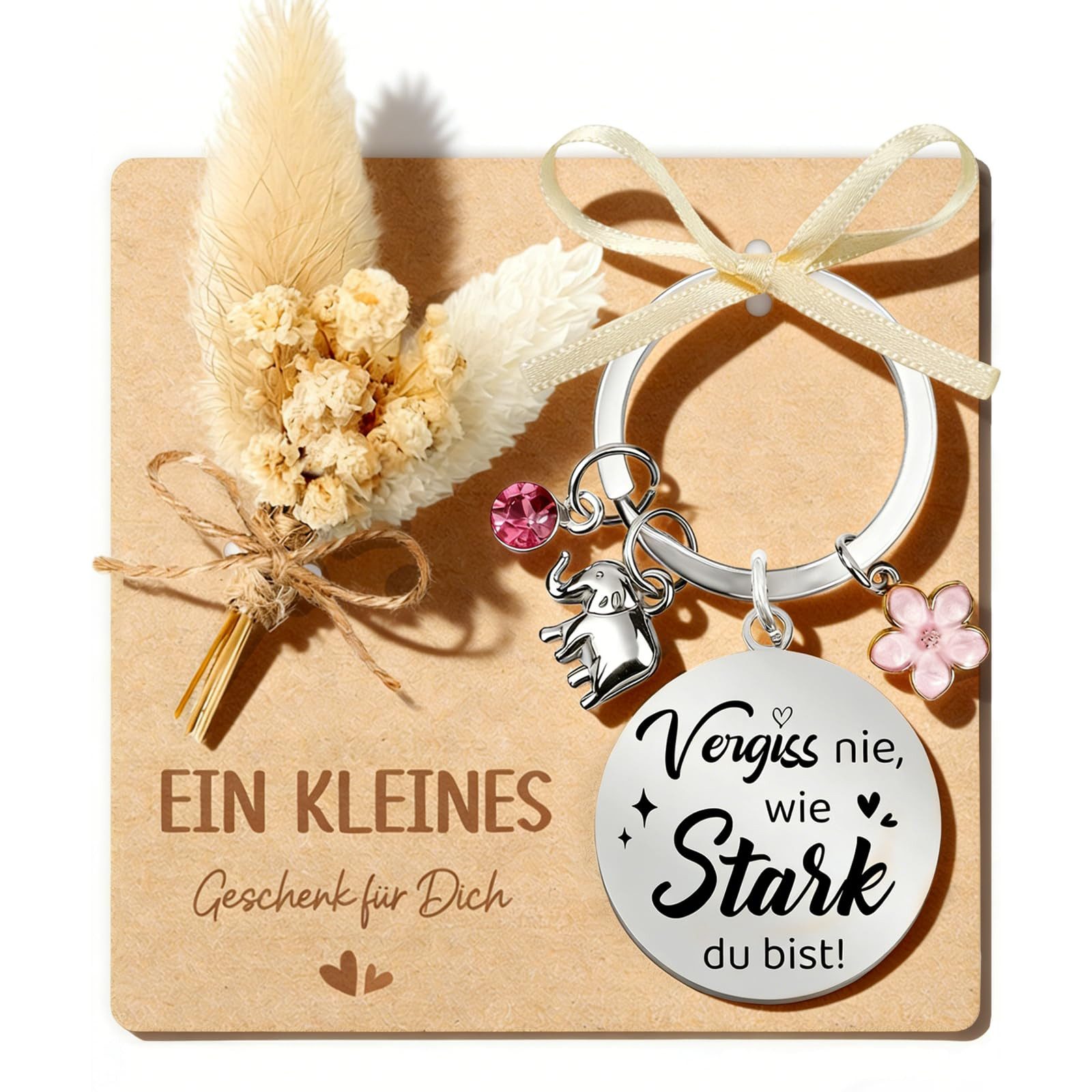 FOUORTUNATE-BEE Schlüsselanhänger Geschenke für Frauen Schlüsselanhänger Glücksbringer Mutmacher (Beste Freundin Geburtstagsgeschenk Gute Besserung Geschenke, Kleine Geschenke für Frauen, Freundin, Schwester, Mama)