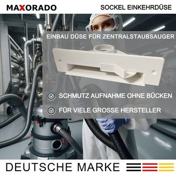 Maxorado Saugdüse Kehrschaufel für Zentralstaubsauger Sockel Einkehr Düse Boden Aufsatz