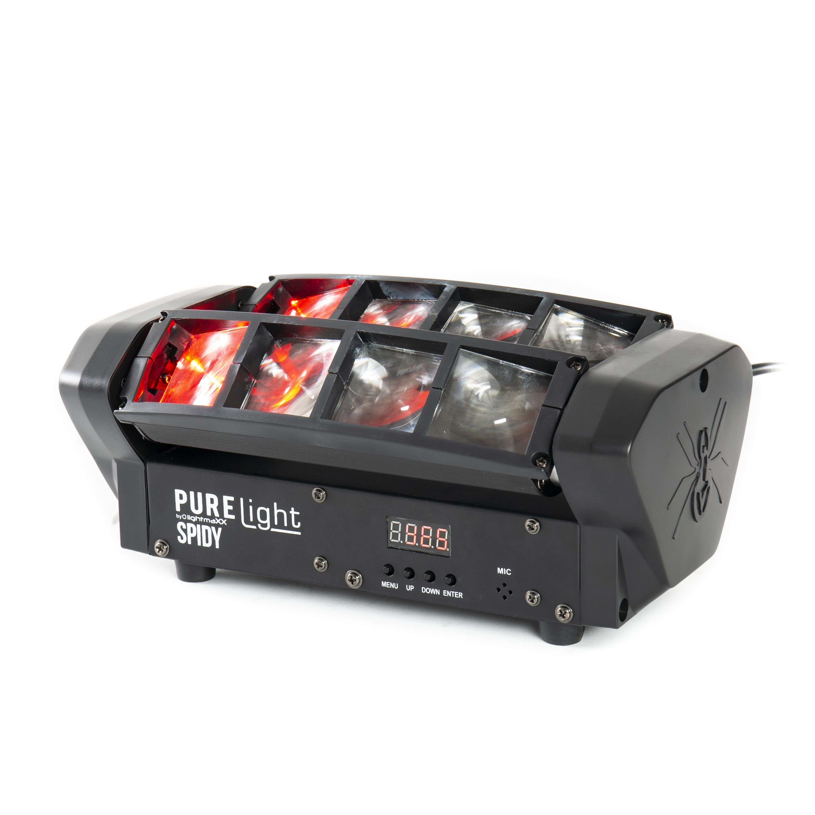 RGBW LED 8x 5W PURElight Discolicht, - Showeffekt Spidy CREE
