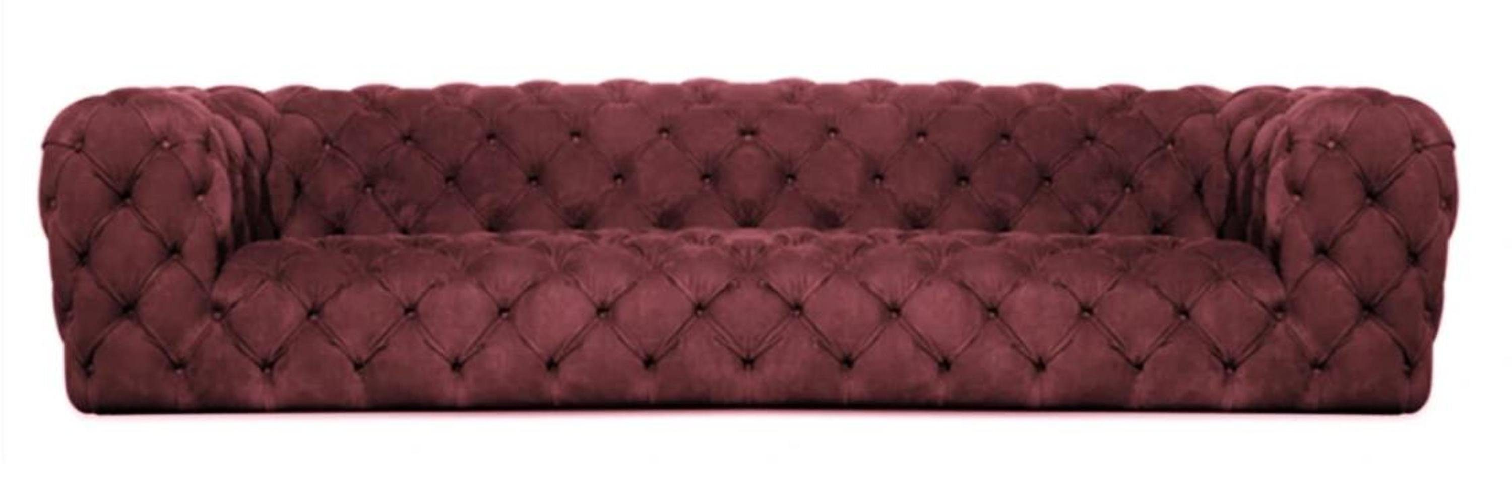 Gelbe xxl sofa JVmoebel Chesterfield Rosa big Chesterfield-Sofa, Couch Viersitzer gemütliche