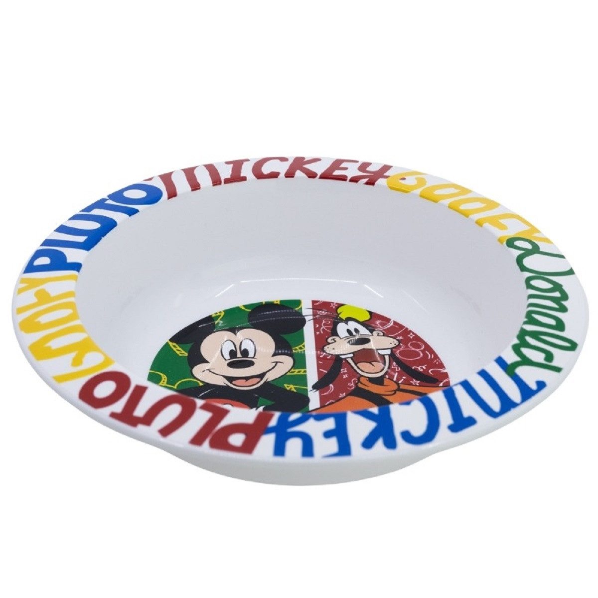 Disney Mickey Mouse Frühstücksteller Kindergeschirr ab 4 Jahren Schale für Kinder mikrowellengeeignet