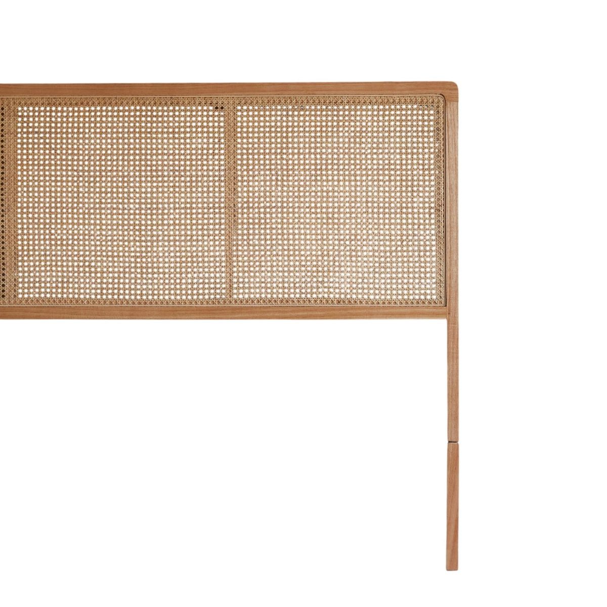 Tikamoon Massivholzbett Adèle Kopfteil aus Rattan 160 cm