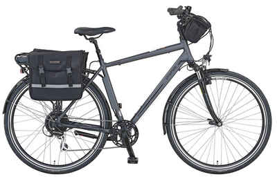 Prophete E-Bike Entdecker e9000, 8 Gang Shimano Acera Schaltwerk, Kettenschaltung, Heckmotor, 497 Wh Akku, (mit Lenkertaschen, mit Seitentasche)