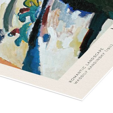 Posterlounge Poster Wassily Kandinsky, Romantic Landscape, Wohnzimmer Malerei