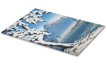Posterlounge Acrylglasbild Kawase Hasui, Fuji nach dem Schnee in der Tagonoura Bay, Wohnzimmer Malerei