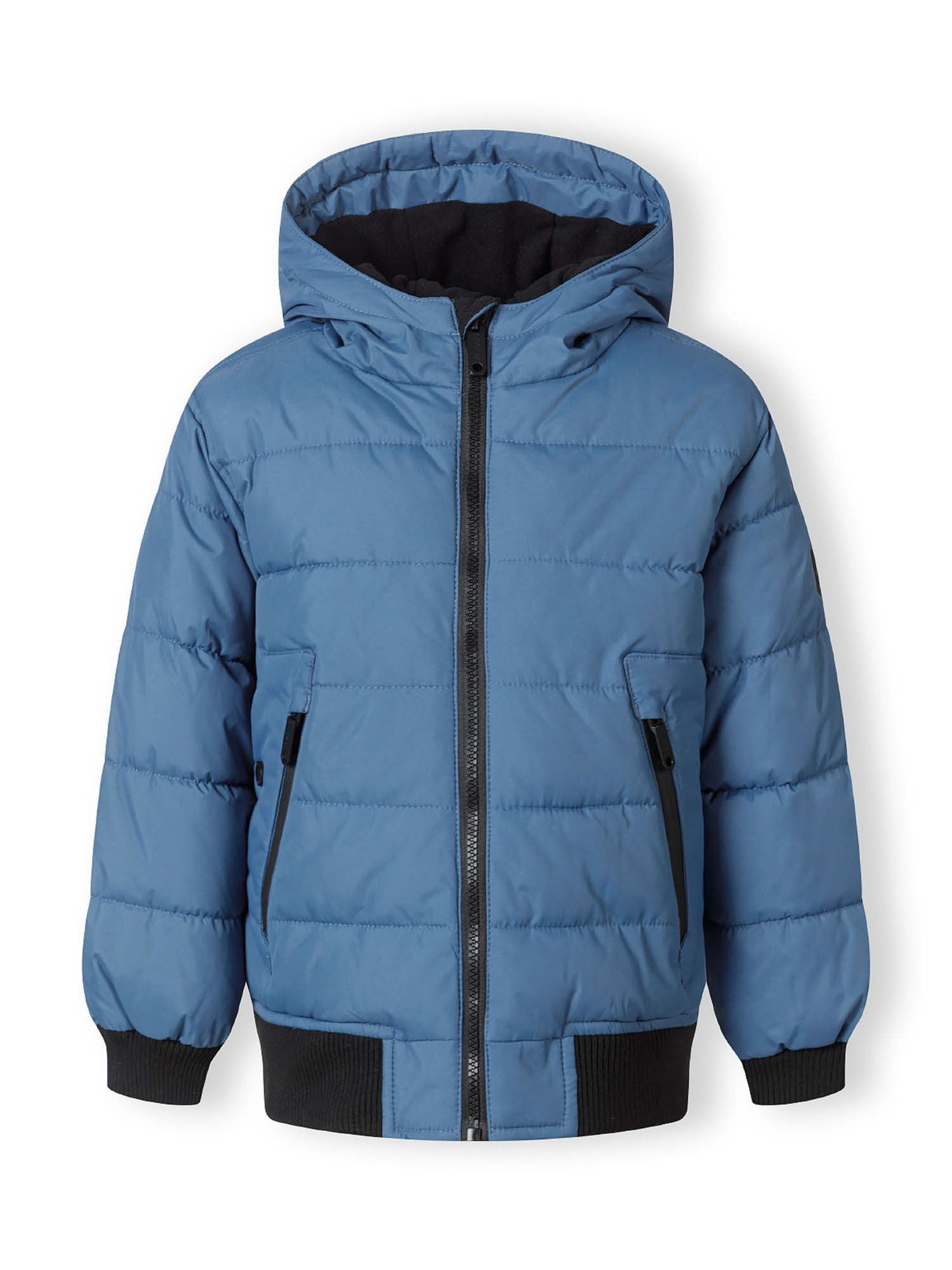 MINOTI Winterjacke Jungensteppjacke mit Reißverschlusstaschen und Kapuze klassische Jacke mit Kapuze, mit Kapuze