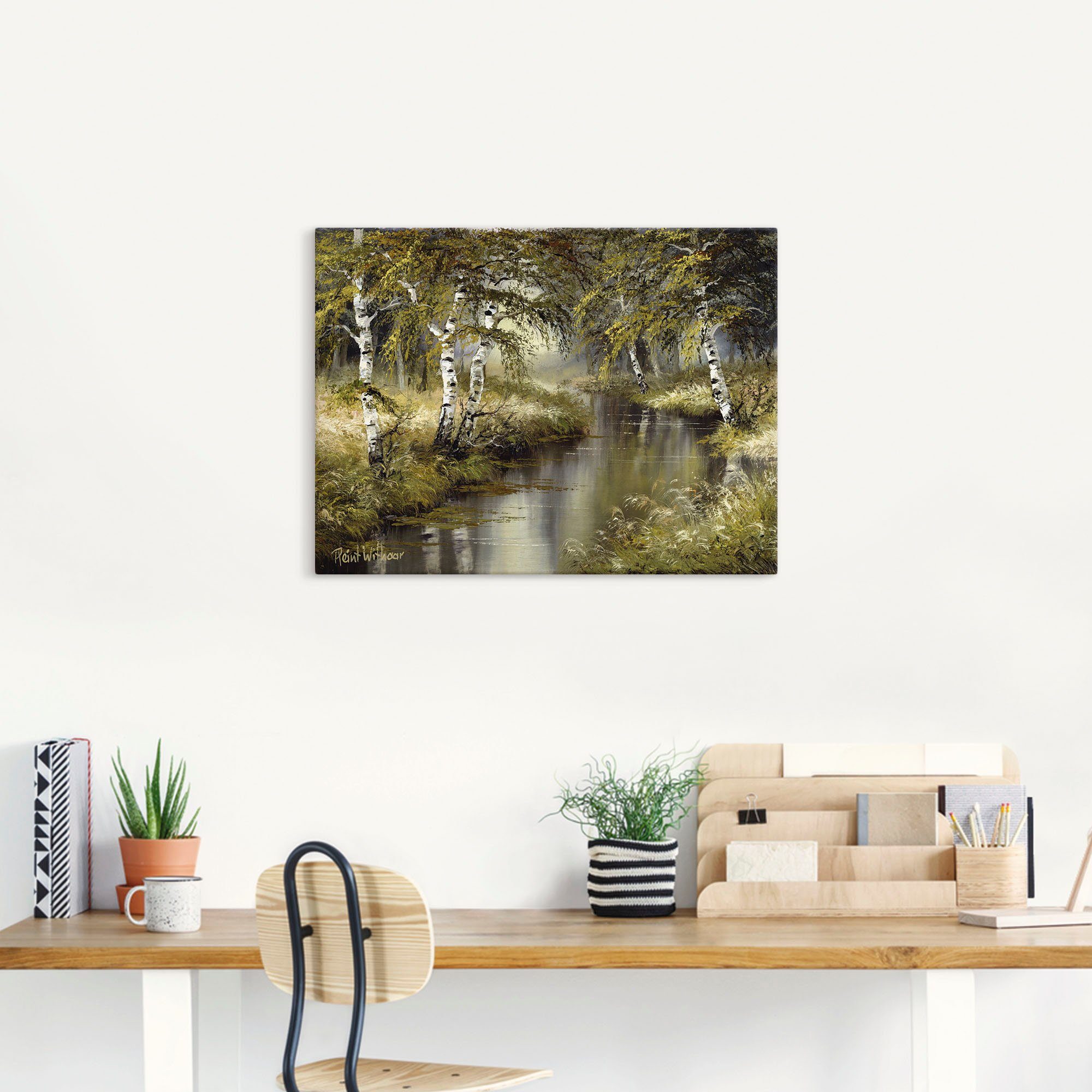 Artland Wandbild Kanal tief im Wald, günstig online kaufen