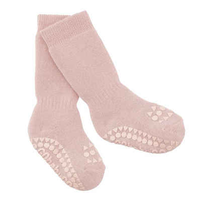 GoBabyGo ABS-Socken Kinder Stoppersocken (Dusty Rose) - Rutschfeste Baby Krabbel Socken - Kleinkinder Strümpfe mit antirutsch Gummi Noppen