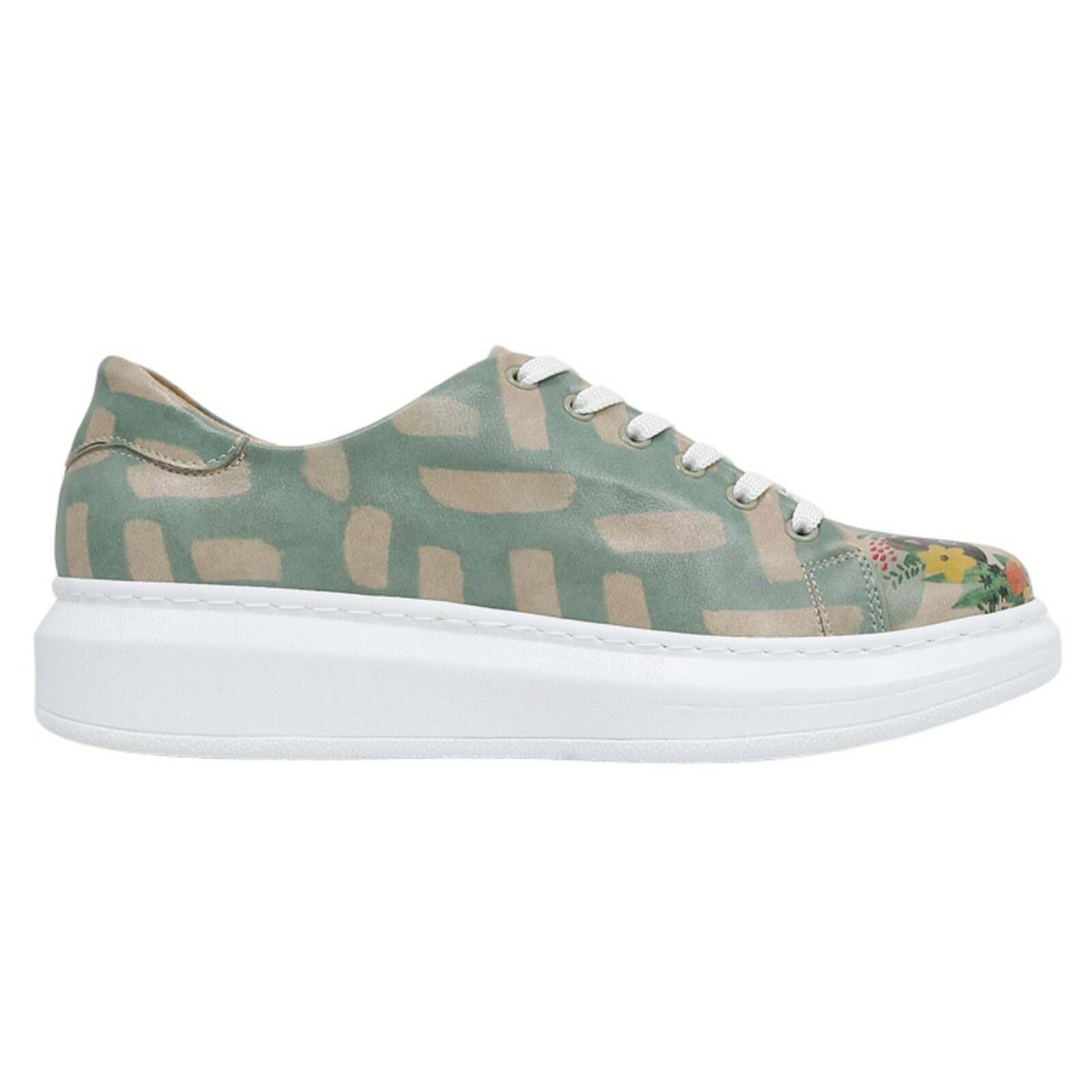 DOGO Myra Low-Top Sneaker Smell The Flowers Damen Sneaker, Myra Plateausneaker Handgefertigt
