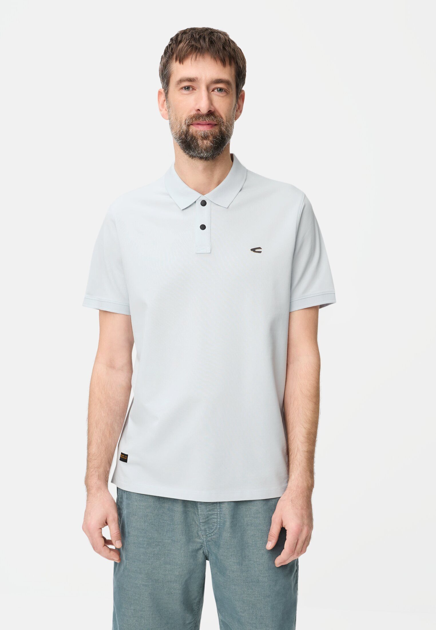 camel active Poloshirt mit Druckknöpfen Kurzarm Shirts_Poloshirt