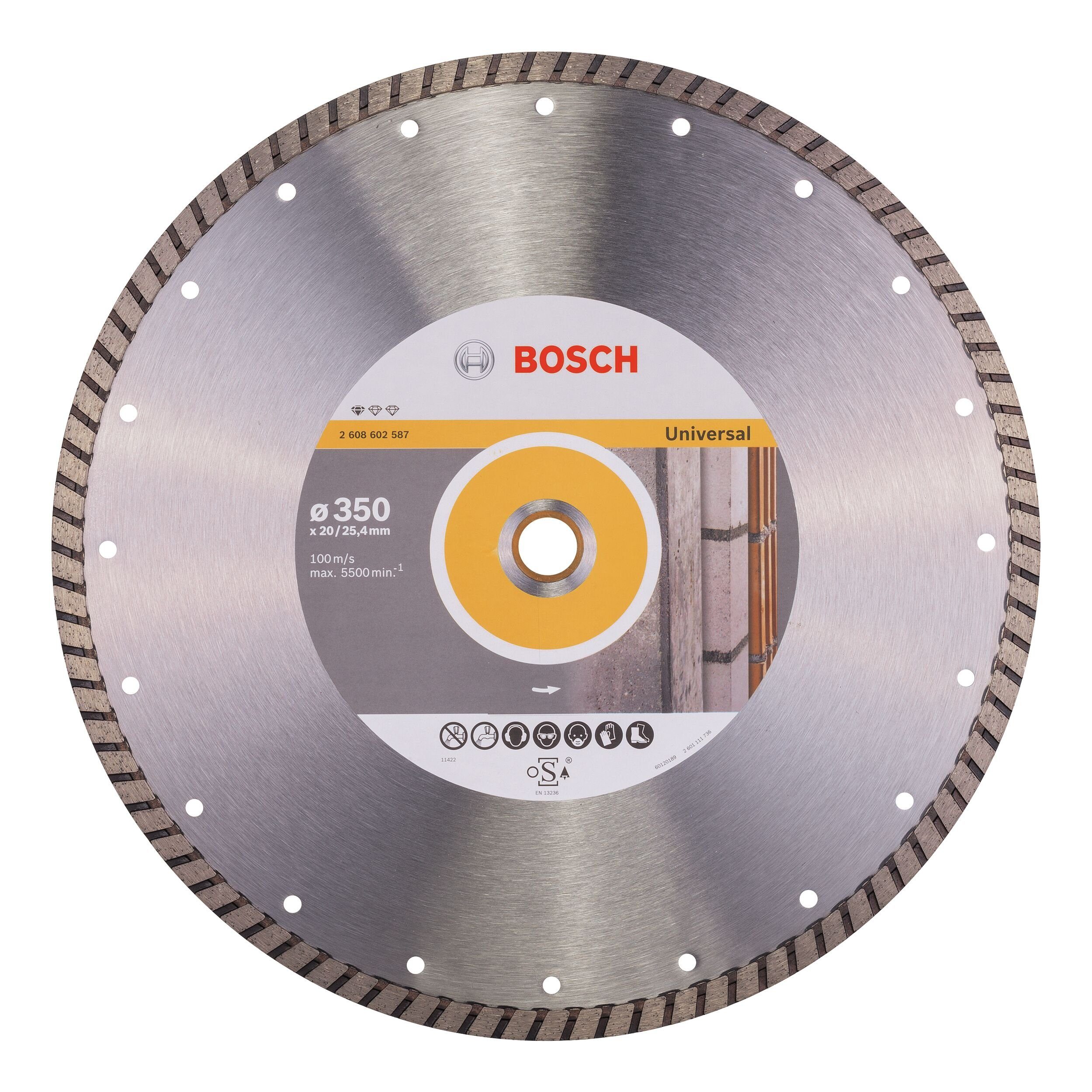 BOSCH Trennscheibe, Ø 350 mm, Standard for Universal Turbo Diamanttrennscheibe - 350 x 20/25,4 x