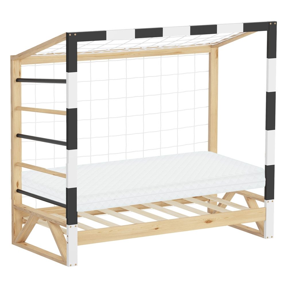 ML-DESIGN Spielbett Kinderbett Fußballtor Holzbett mit günstig online kaufen