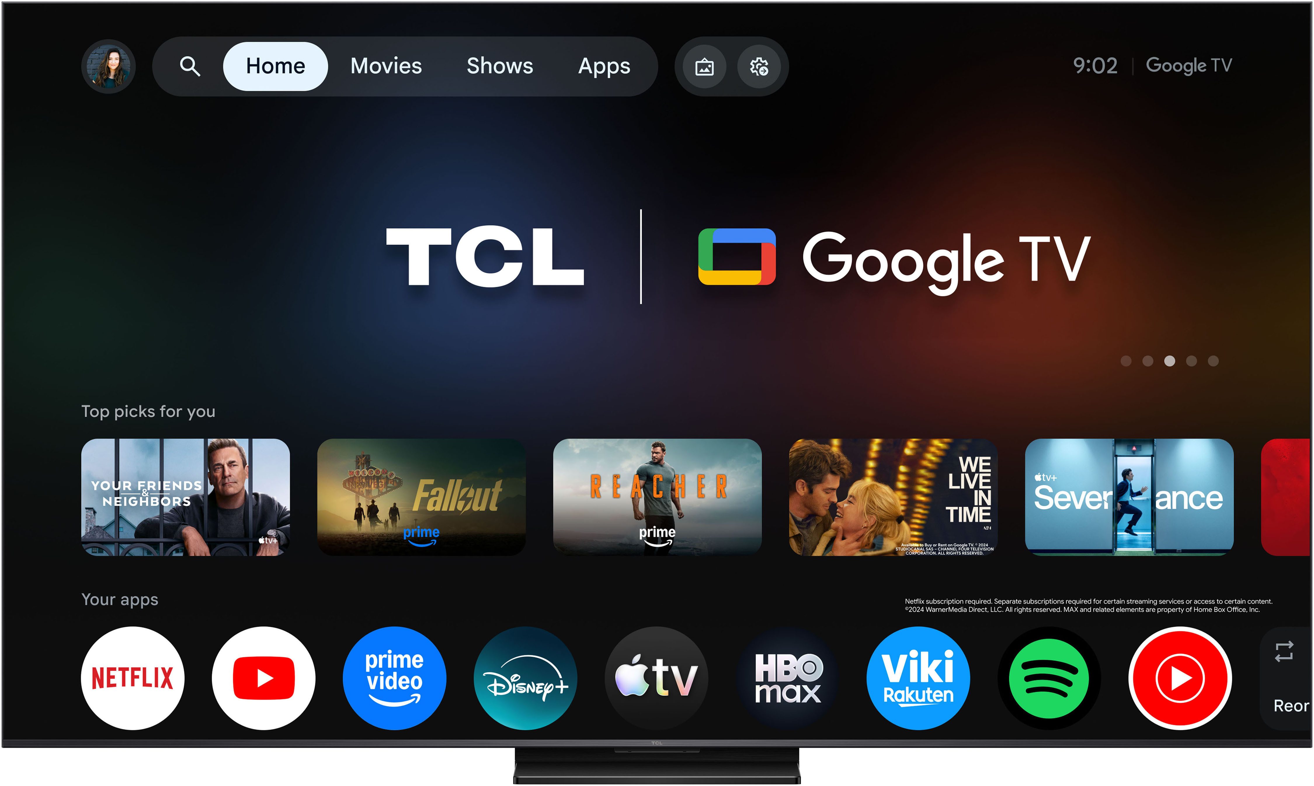 TCL 55Q7D ProX1 QLED Mini LED-Fernseher (139 cm/55 Zoll, 4K Ultra HD, Google TV, SQD-Mini LED, AiPQ Prozessor, ONKYO 2.1, Dolby Vision, Apple AirPlay 2)