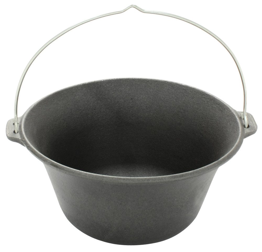 Grillplanet Holzkohlegrill Gulaschkessel 8 Liter Gusseisen von Grillplanet für ca. 5 Personen