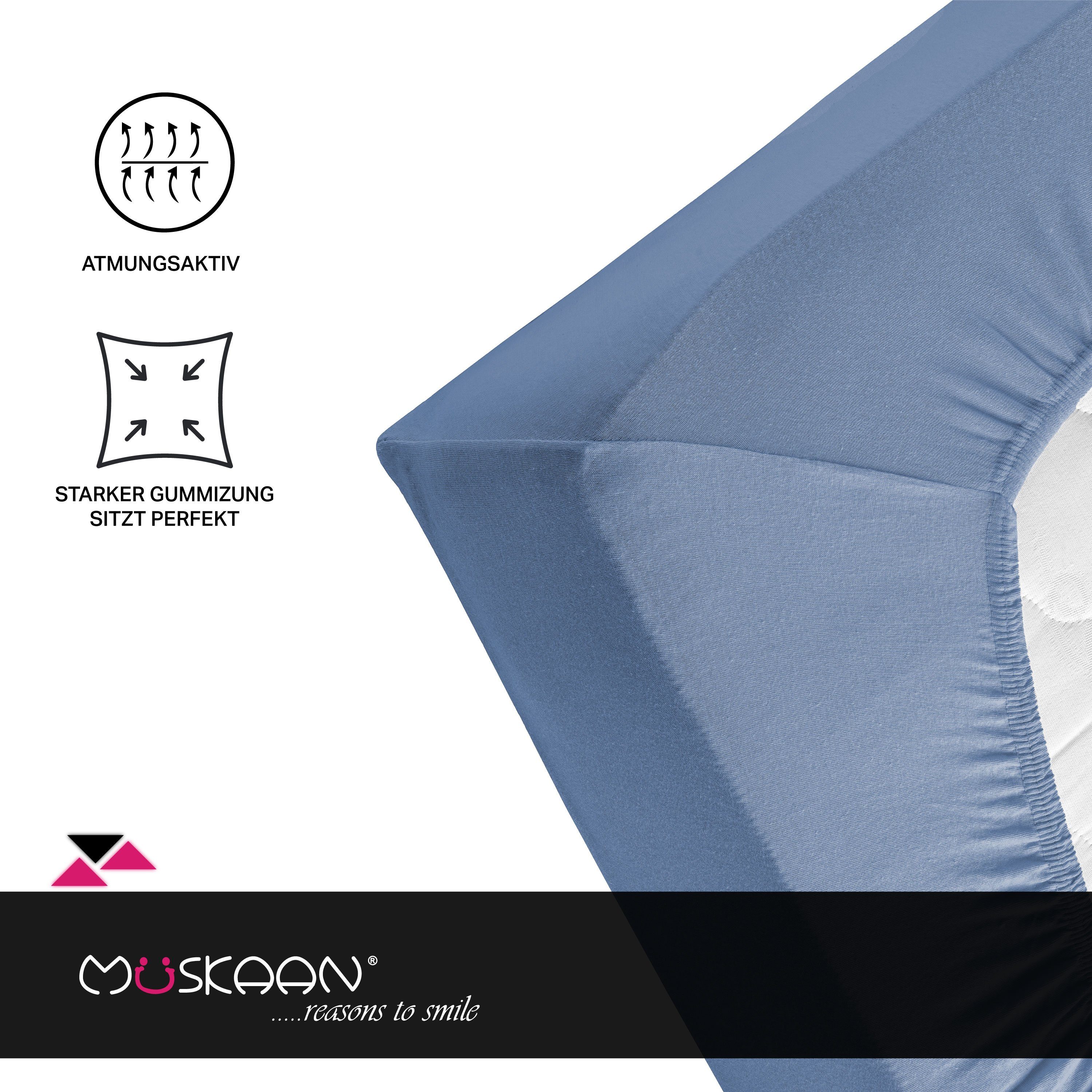Müskaan Spannbettlaken 180x200 - 200x220 Boxspringbett günstig online kaufen