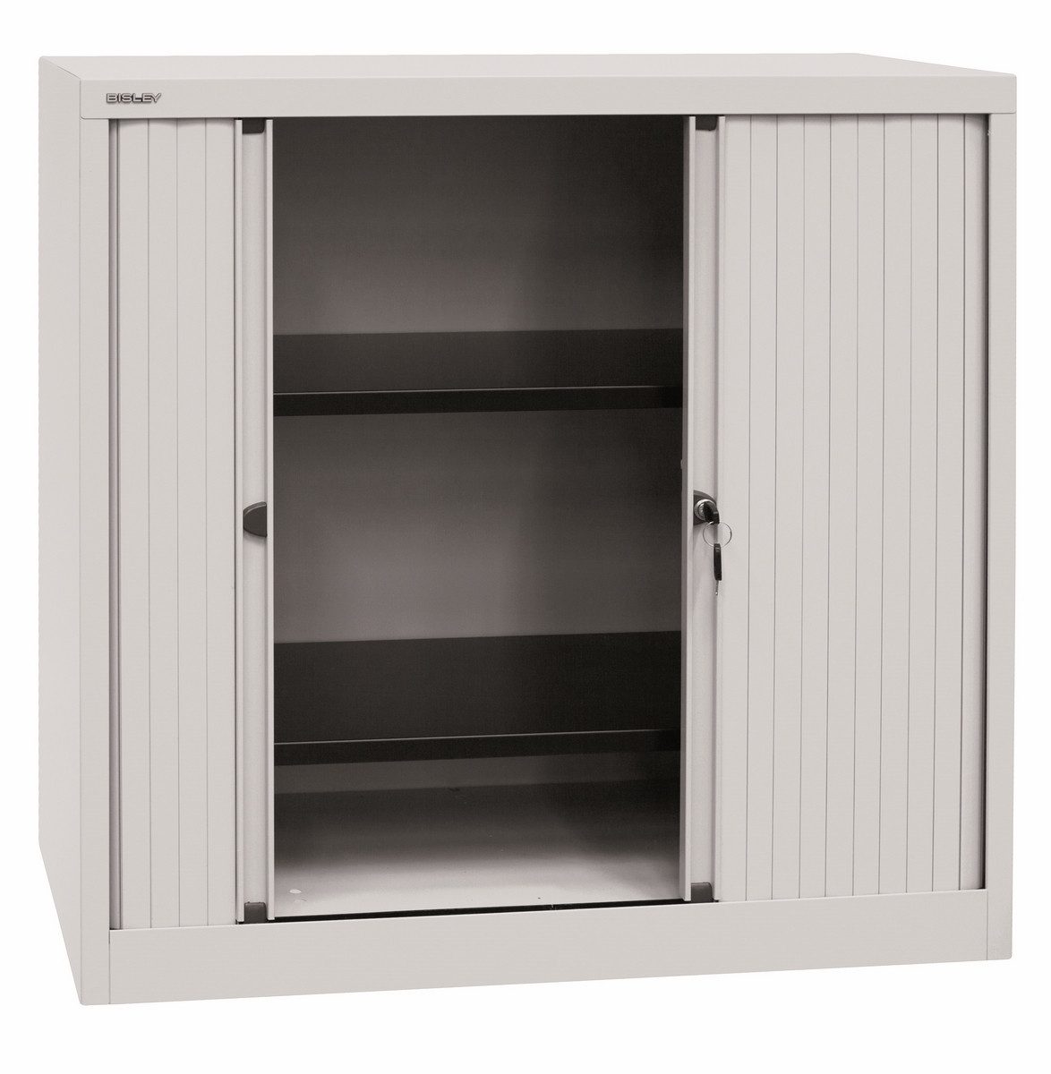 Bisley Rollladenschrank Rollladenschrank EuroTambour in Lichtgrau - Maße: H 103 x B 100 x T 43 cm
