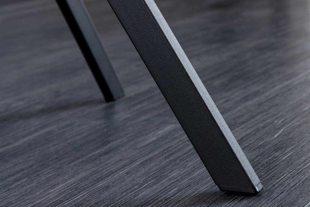 riess-ambiente Armlehnstuhl MR. LOUNGER anthrazit/grau – Microfaser & Stoff, mit Armlehne, Metall (Einzelartikel, 1 St), 180° drehbar mit Rückholmechanik – ideal für Esszimmer oder Büro