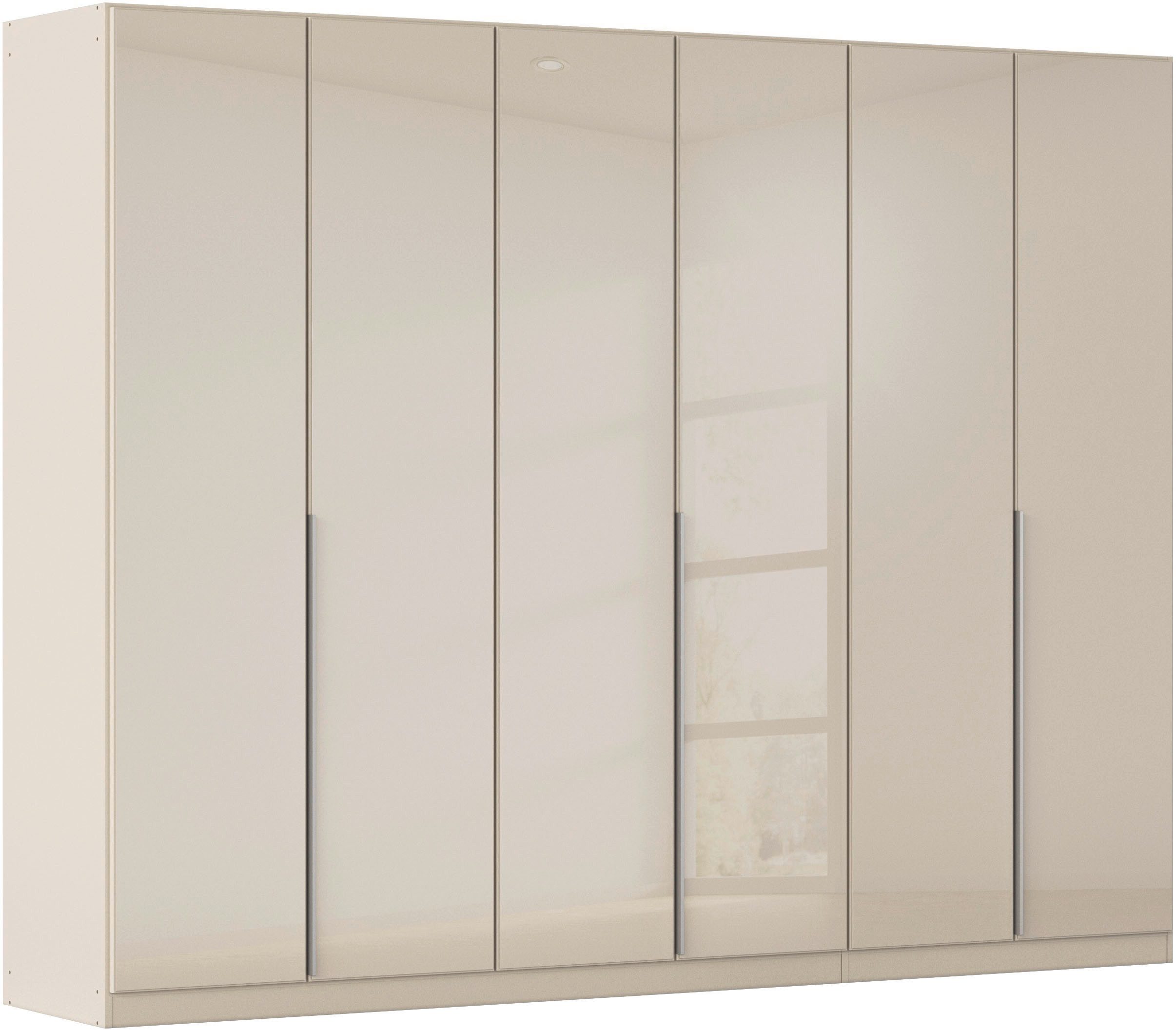 OTTO home Drehtürenschrank Kleiderschrank Kleiderschränke Schrank Garderobe AGORDO mit Glasfront (in zwei Griff-Farben, Breiten 91-405 cm) durchdachte Innenausstattung, in 8 Breiten und 2 Höhen MADE IN GERMANY