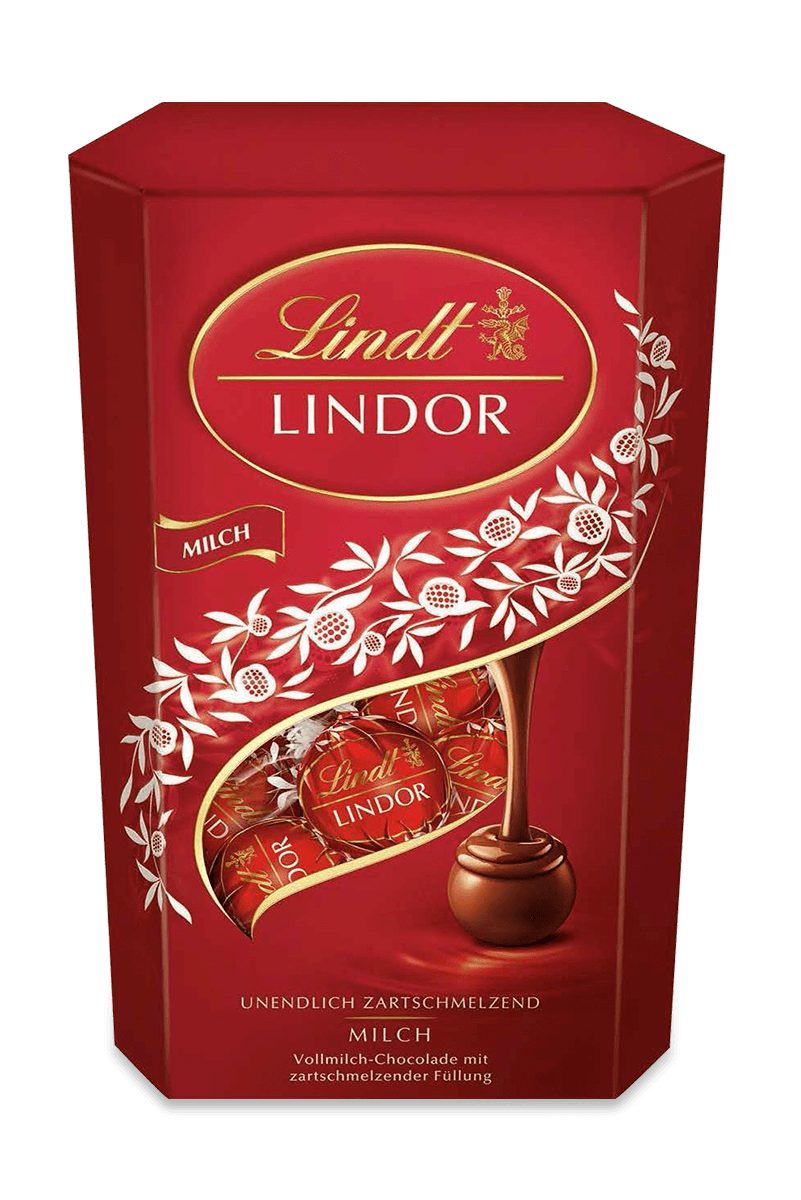 Lindt LINDOR Schokolade 500g Kugeln Milch Cornet Schokolade Vollmilch Pralinen Geschenk, 1 x 500 g, 1 St.