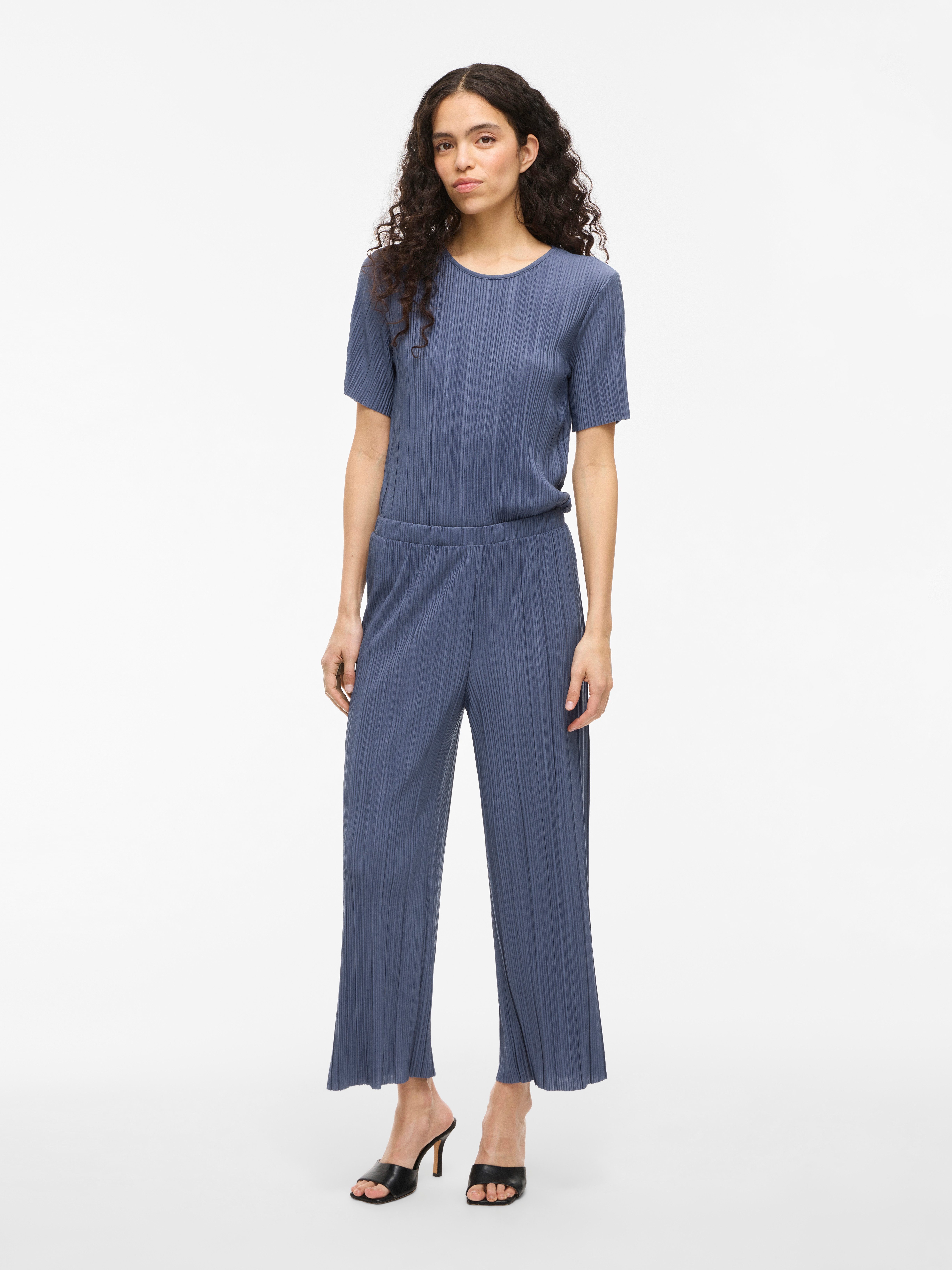Vila Schlupfhose VIPLISA HW CULOTTE PANTS - NOOS Sommerhose, plissierte Optik