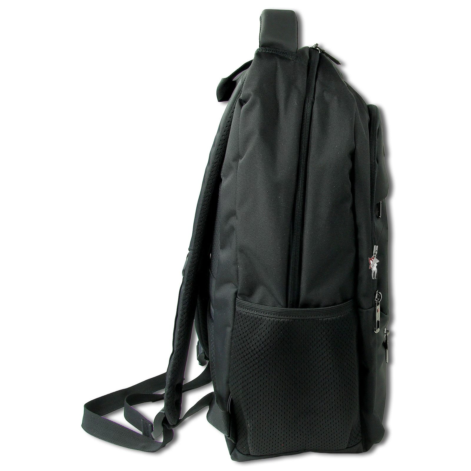 Travel N Meet Cityrucksack Travel N Meet Laptoprucksack, Rucksack, Herren Businessrucksack Polyester, schwarz ca. 47cm hoch