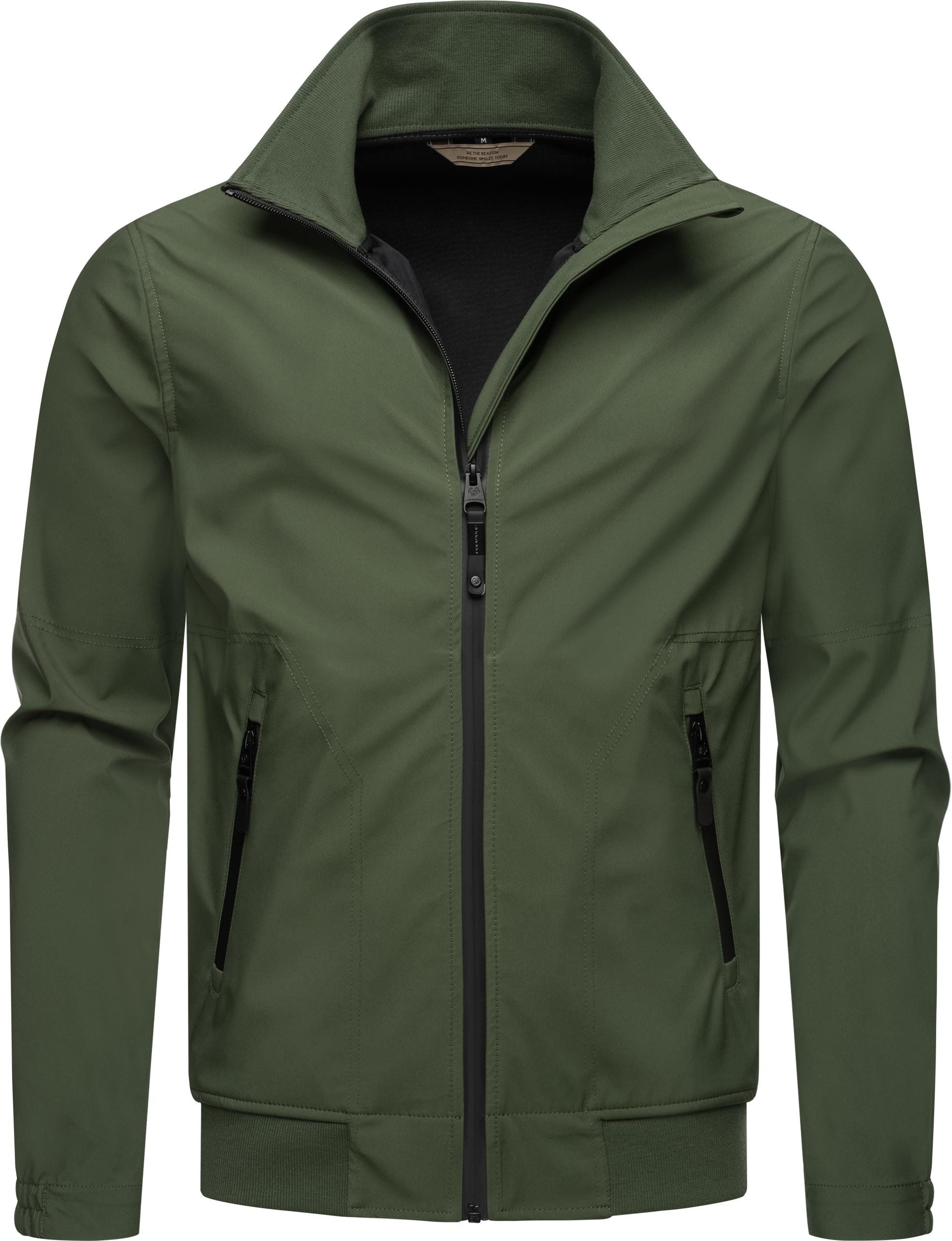 Ragwear Outdoorjacke Collwie wasserdichte Herren Übergangsjacke mit hohem Kragen