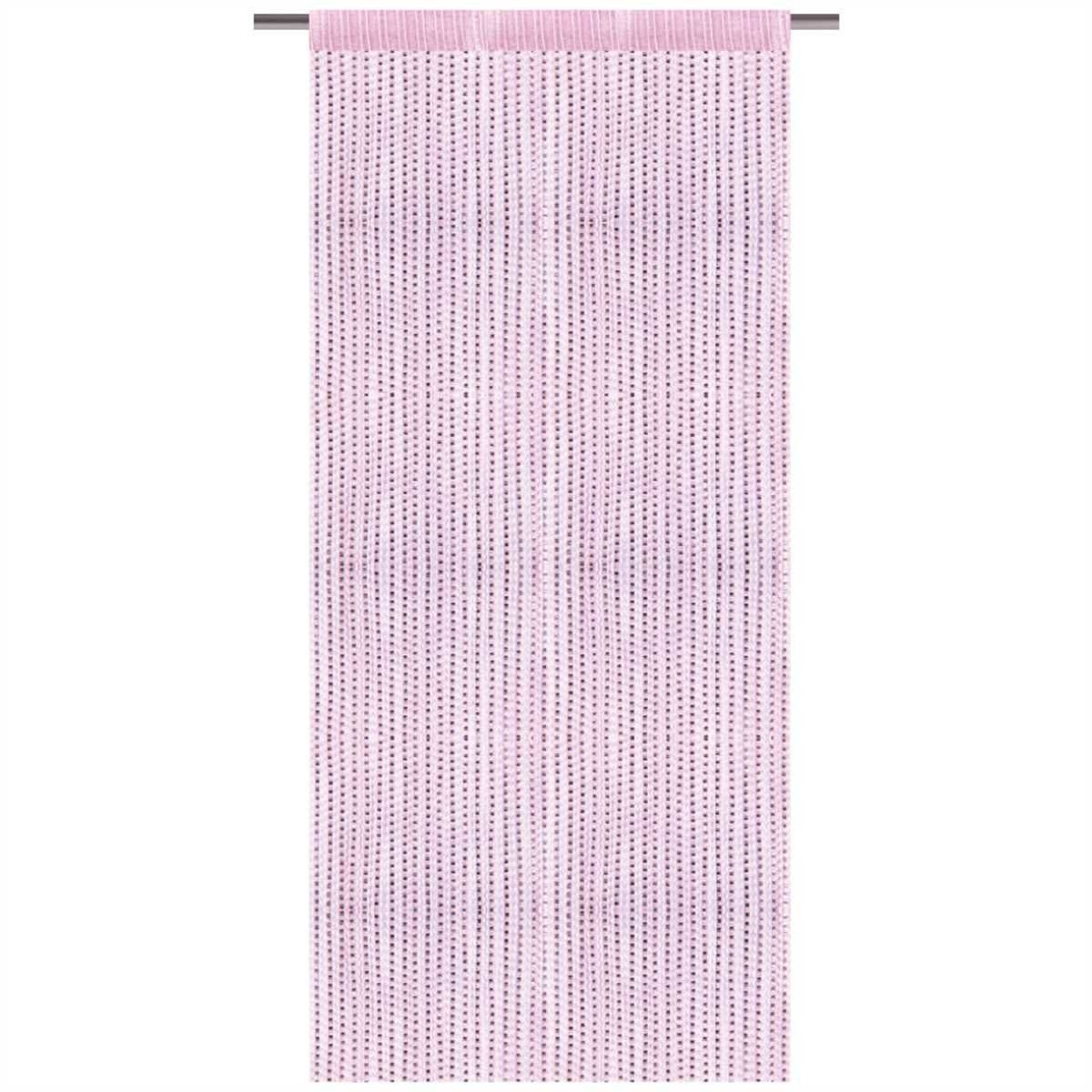 Fadenvorhang, Bestlivings, Stangendurchzug, halbtransparent, Fadengardine mit und bis attraktiv 200cm Pink x modern (90 Türvorhang, 300 Stangendurchzug x 250cm)