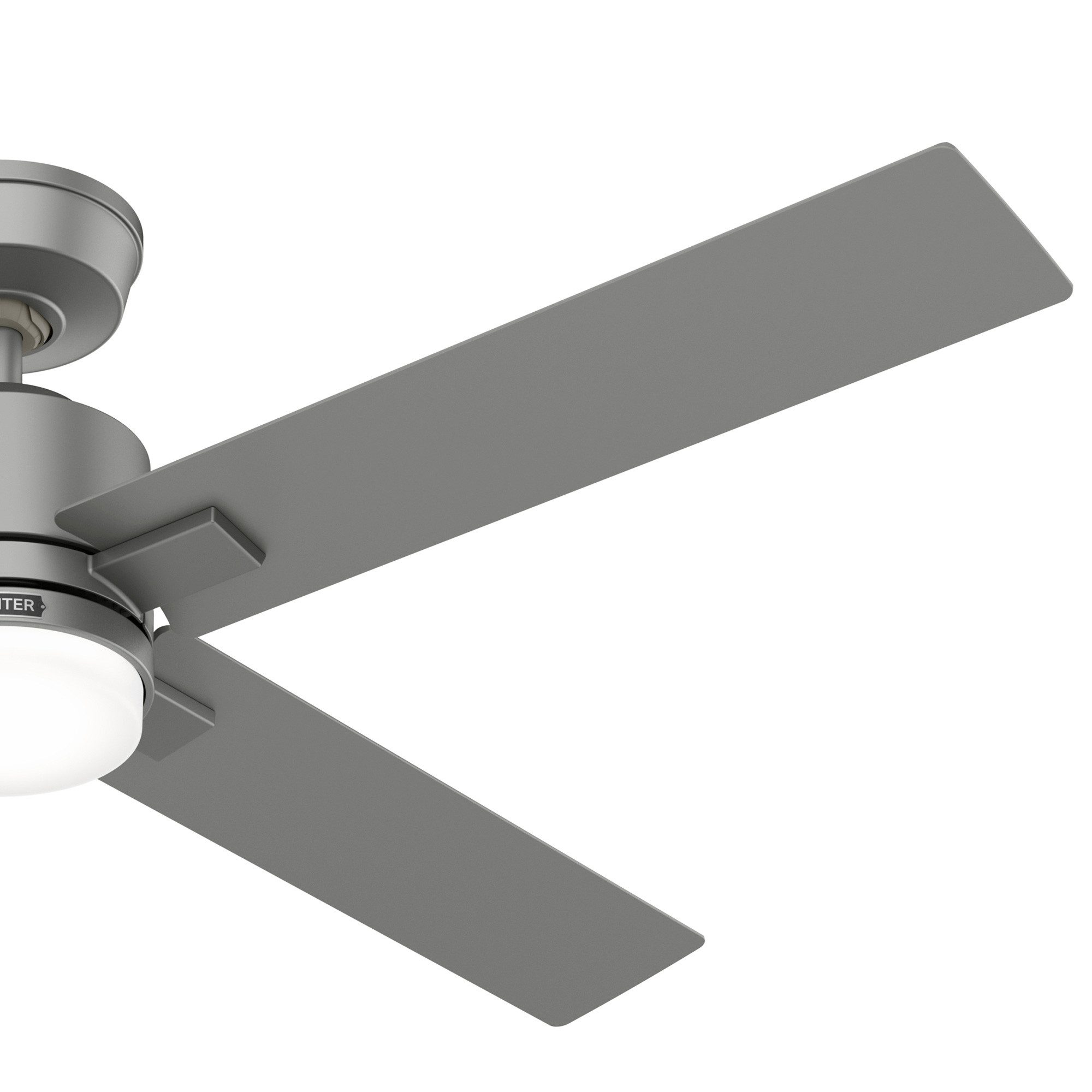 Hunter Deckenventilator DC Deckenventilator Mila Silber mit LED & Fernbedienung, dimmbar