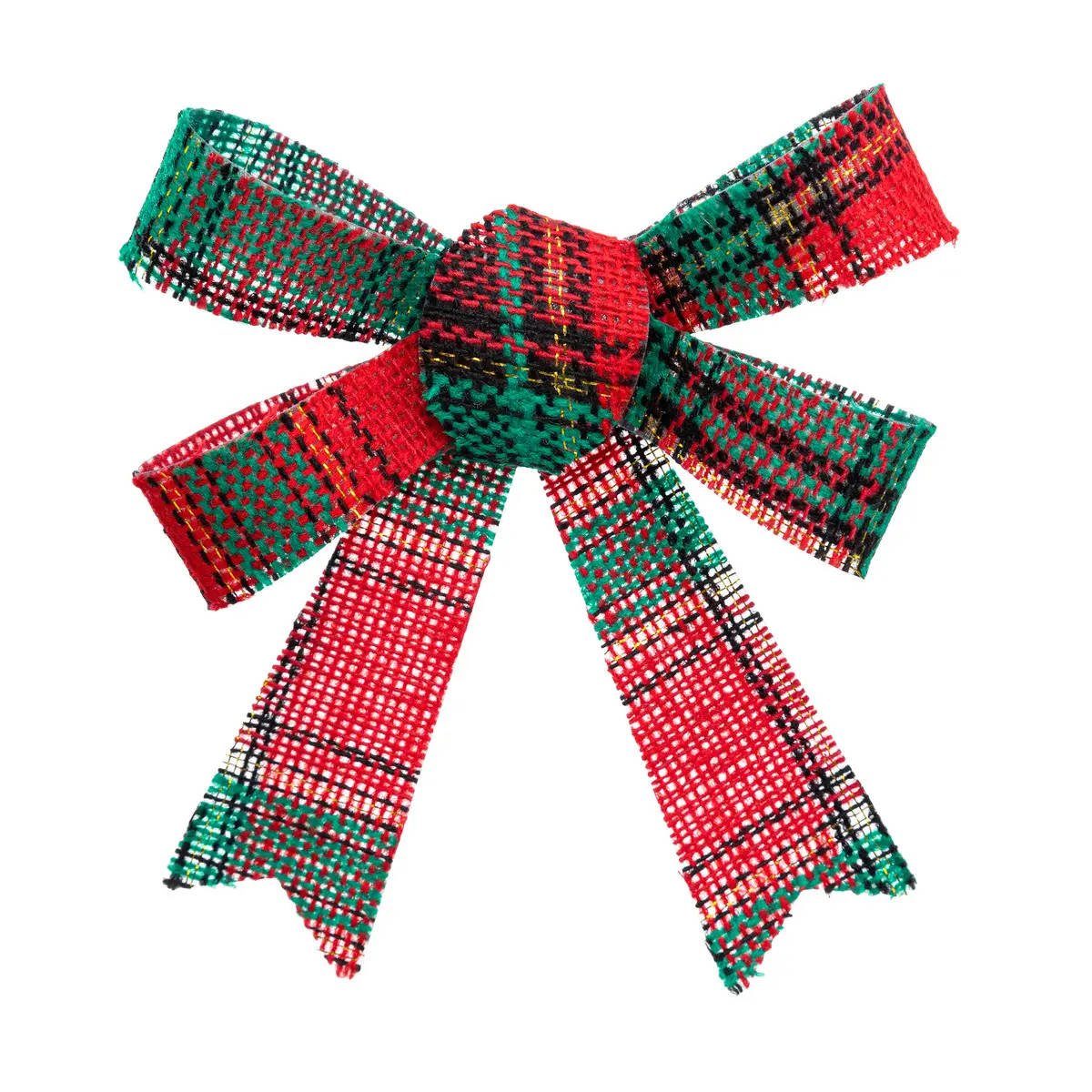 Atmosphera Créateur d'intérieur Weihnachtsbaumschleife Deko-Schleifen, kariert, 10 x 12 cm, 3er-Set, kariert