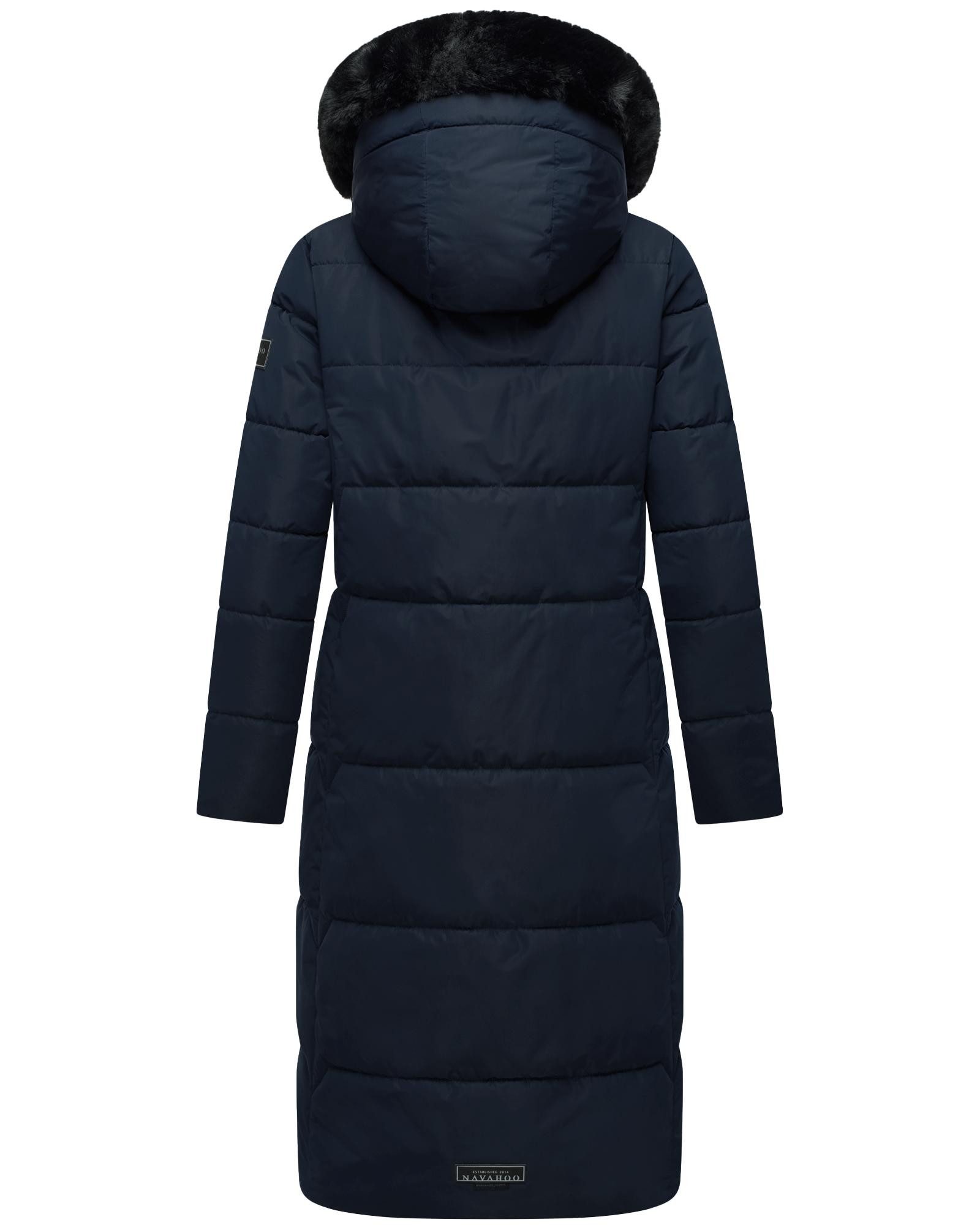 Navahoo Steppmantel Blitzliebe XIV Wintermantel mit Kunstfell-Kapuze