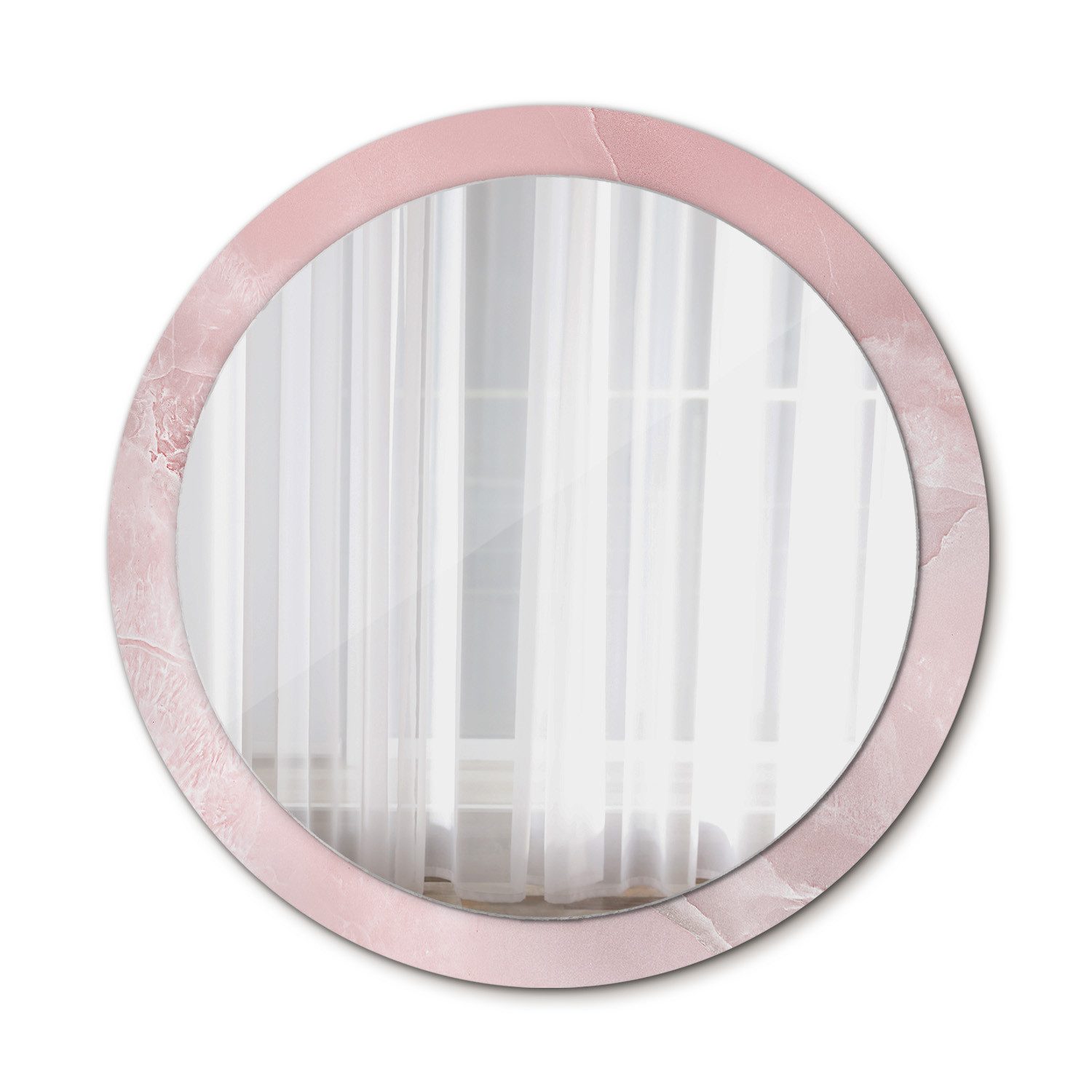 Tulup Kosmetikspiegel Dekospiegel Hängespiegel Wandspiegel Spiegel mit Aufdruck Rund: Ø90cm