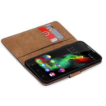 CoolGadget Handyhülle Book Case Handy Tasche für Wiko Rainbow Lite 5 Zoll, Hülle Klapphülle Flip Cover Etui Schutzhülle stoßfest