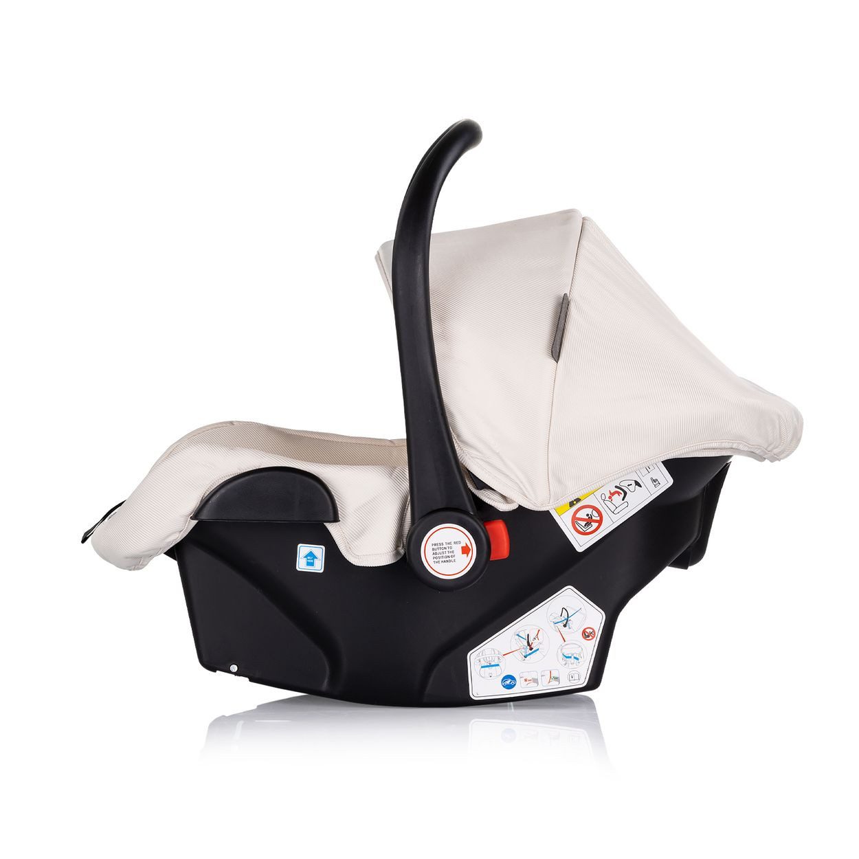 Chipolino Babyschale Babyschale i-Size Aura Gr. 0+, ab: 0, bis: 1.25, (40-85cm) Gruppe 0+, Griff verstellbar, Gurt