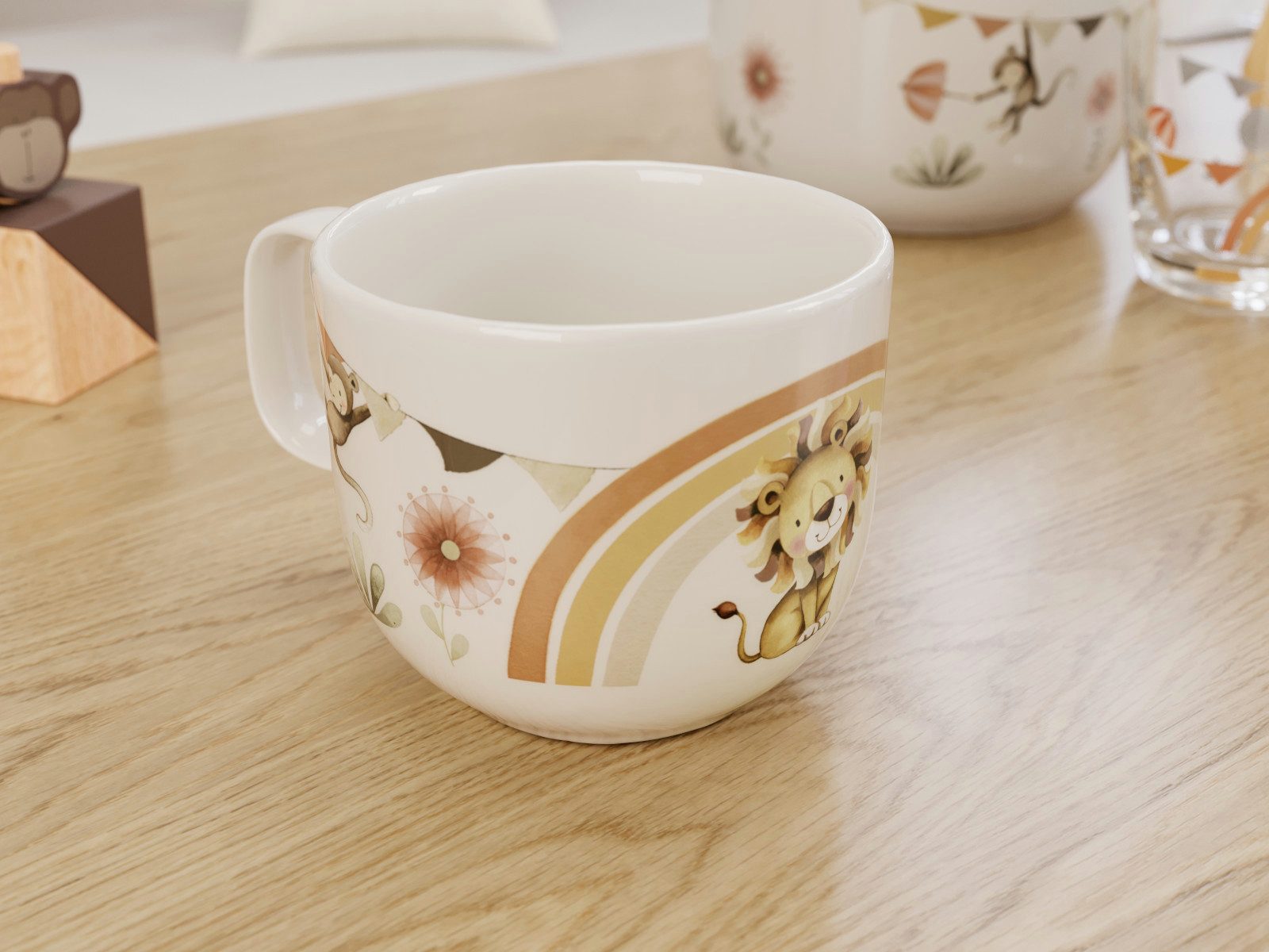 Villeroy & Boch Becher Roar like a Lion Kinderbecher mit Henkel klein 0,17l, Premium Porcelain