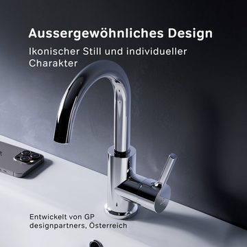 AM.PM Waschtischarmatur Küchenarmatur X-Joy S Wasserhahn Küche Spüle Armatur 360° (Mischbatterie) Waschtisch Badezimmer Badarmatur