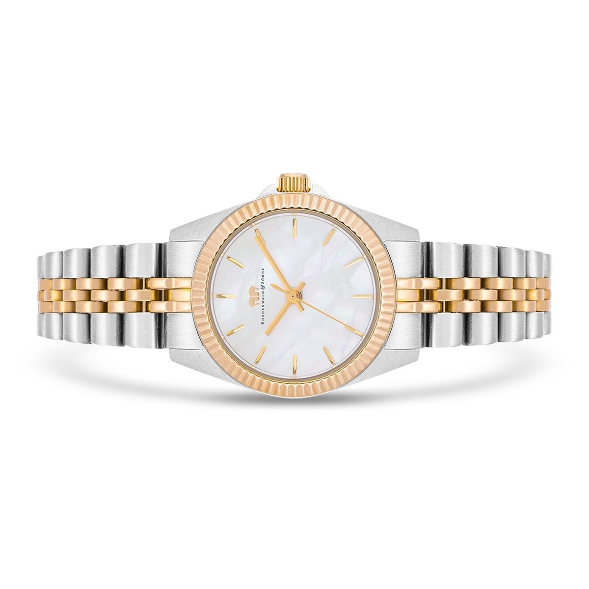 Rhodenwald & Söhne Quarzuhr Cassina silber/gelbgold, mit Edelstahl-Armband günstig online kaufen