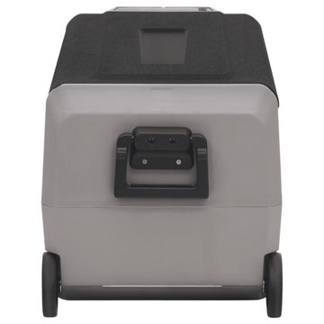 vidaXL Kühlbox Kompressor Kühlbox mit Rollen und Adapter Schwarz Grau 50 L Camping V