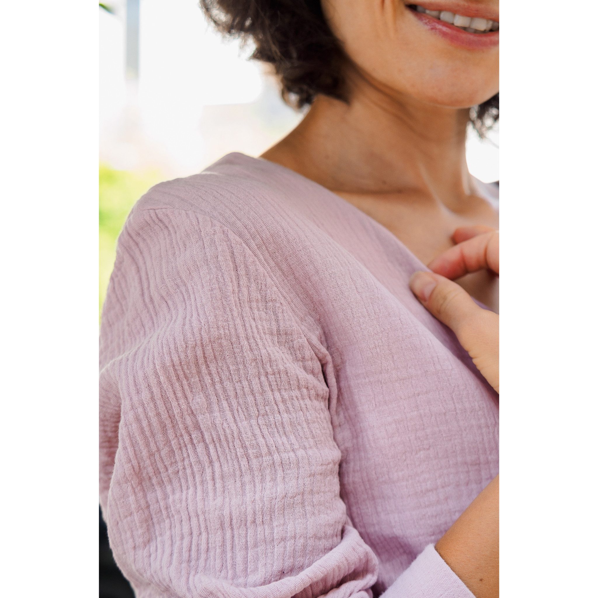 hutch&putch Schlupfbluse Musselin Bluse (kurz) mit Ballonärmeln aus 100% Bi günstig online kaufen