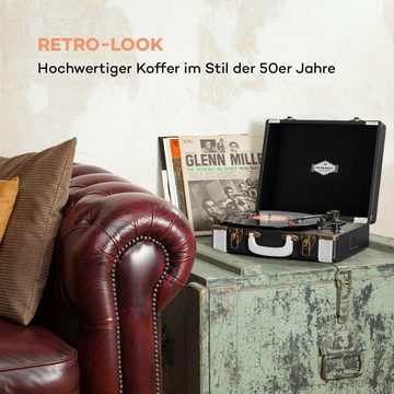 Auna »Jerry Lee Retro-Plattenspieler LP USB schwarz-weiß« Plattenspieler
