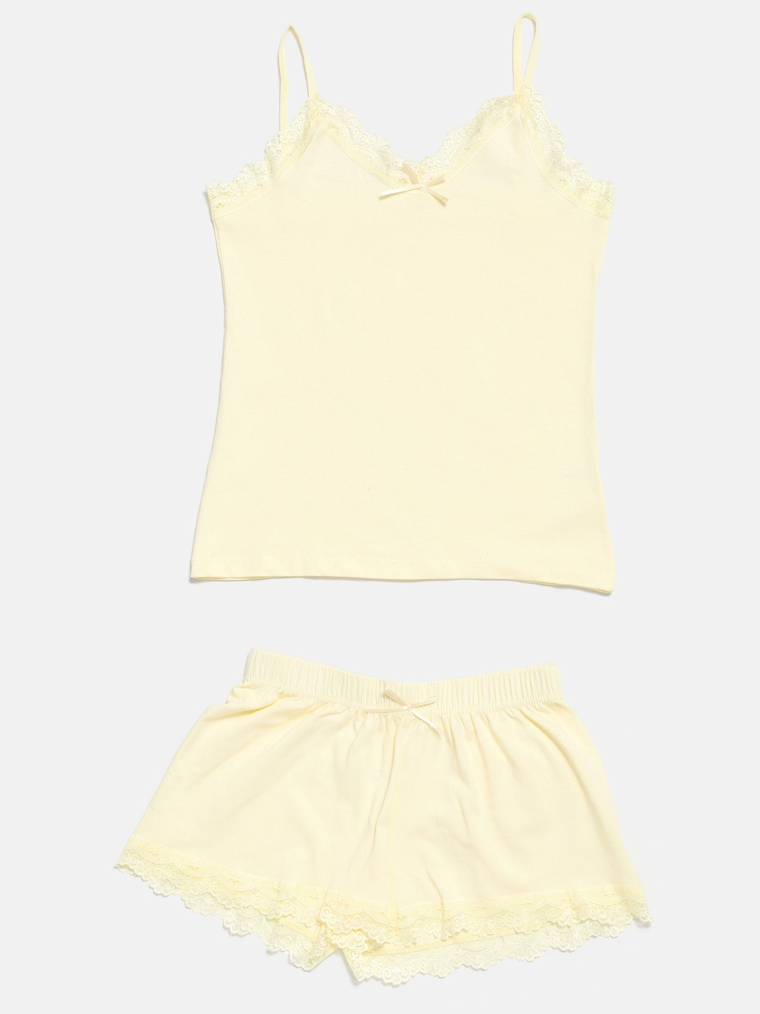 yellow Nachtwäsche 2 tlg) (Set, Set Damen F908 Unterwäsche Shorty Tazzio