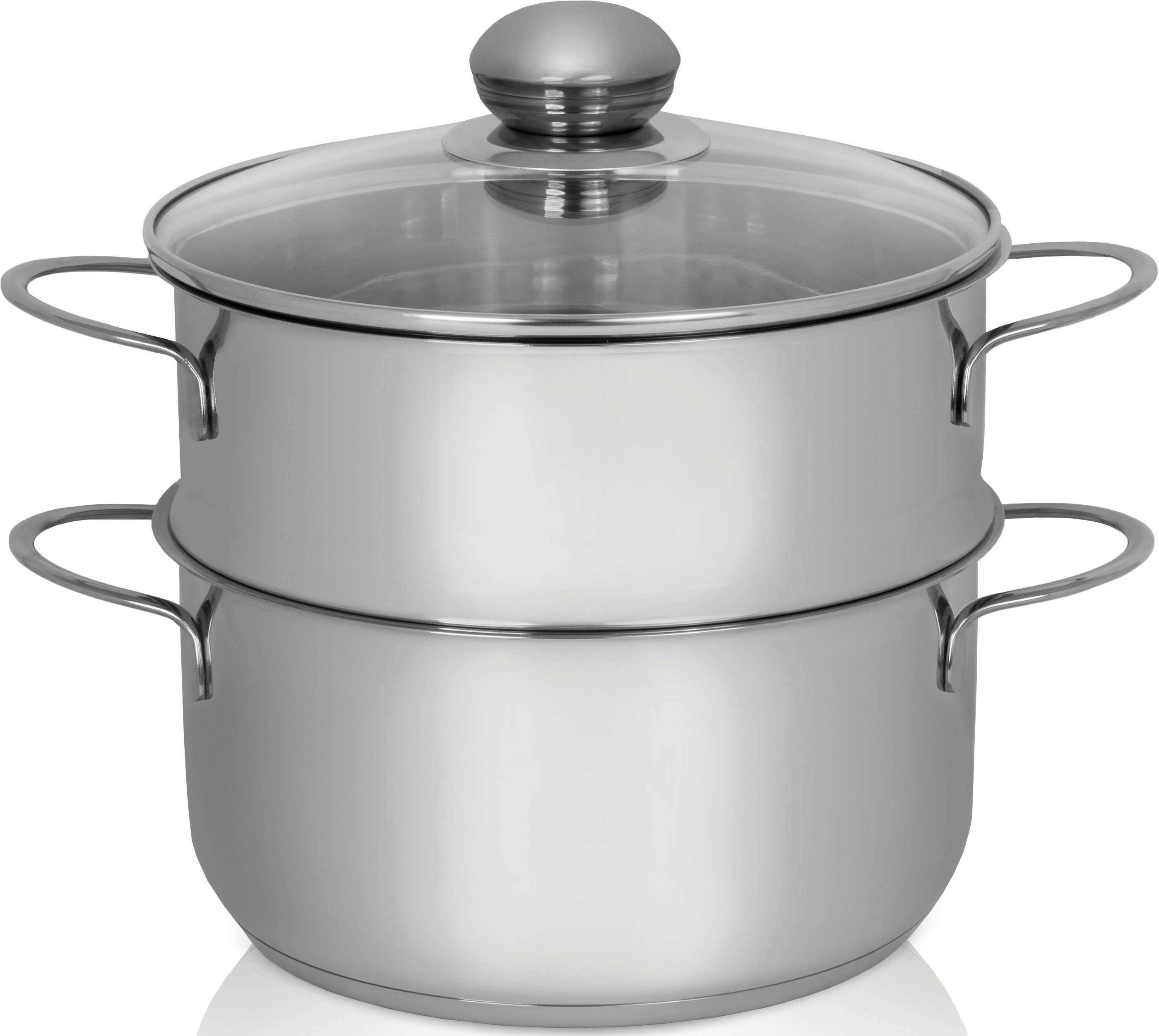 Krüger Dampfgartopf, Edelstahl (1-tlg), für Induktions-Kochfelder geeignet