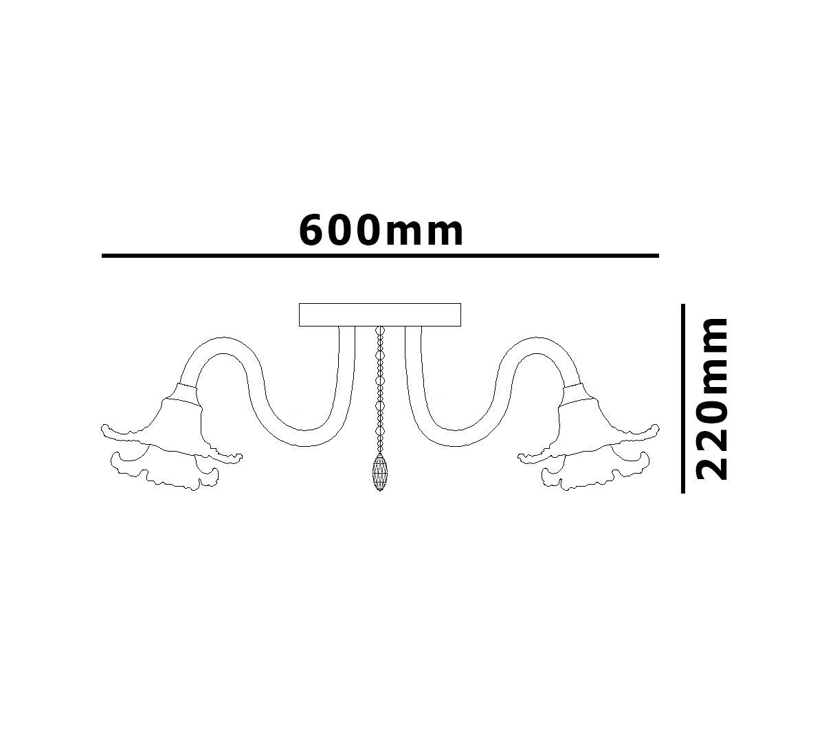 LED G9 Warmweiß, Deckenlampe, Gold 6x mit Led, Kronleuchter XL und Lampenschirmen mit beliebig, Champagner Weiß Deckenleuchte Lewima Glas mit Ø60cm Stärke 3000K Lichtfarbe Starterkit