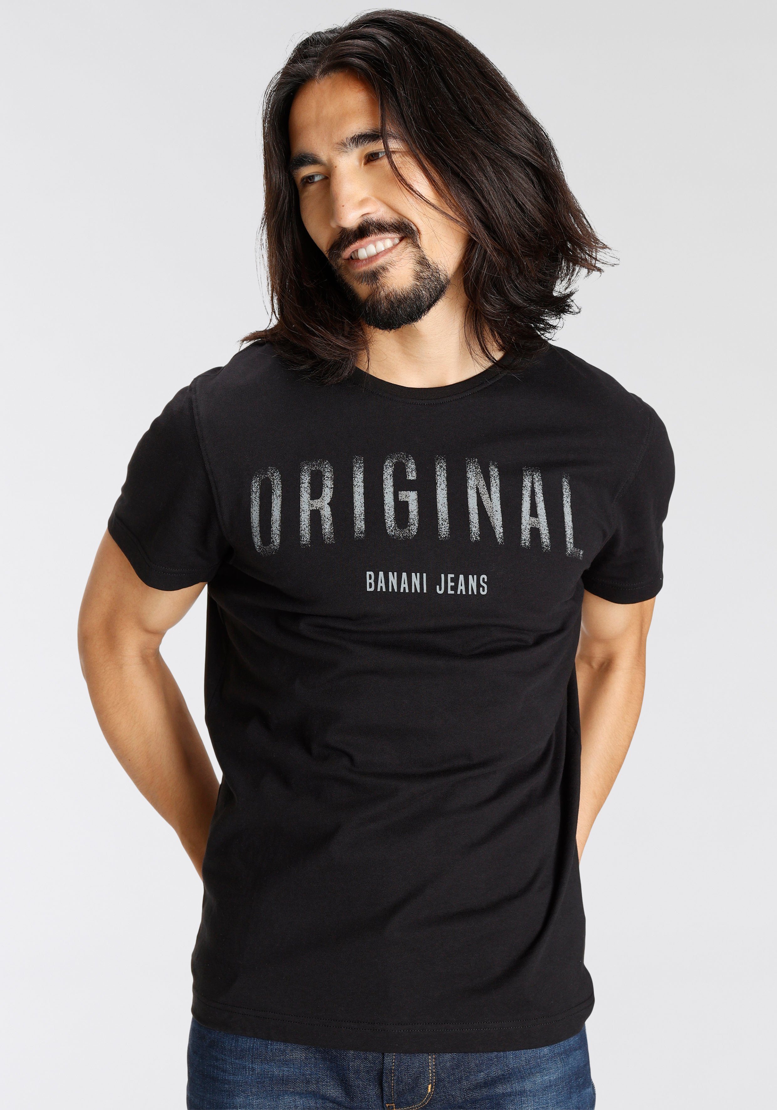 Bruno Banani T-Shirt, T-Shirt mit modischem Frontprint