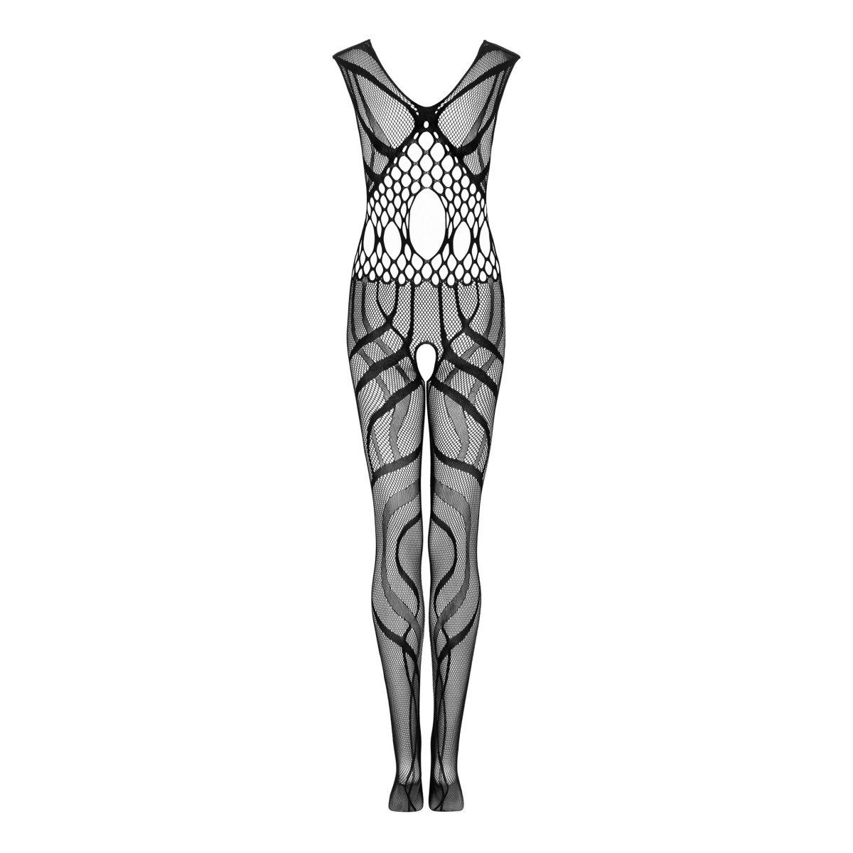 Obsessive Bodystocking Ouvert Bodystocking schwarz Catsuit gemustert 20 DEN (1 St)
