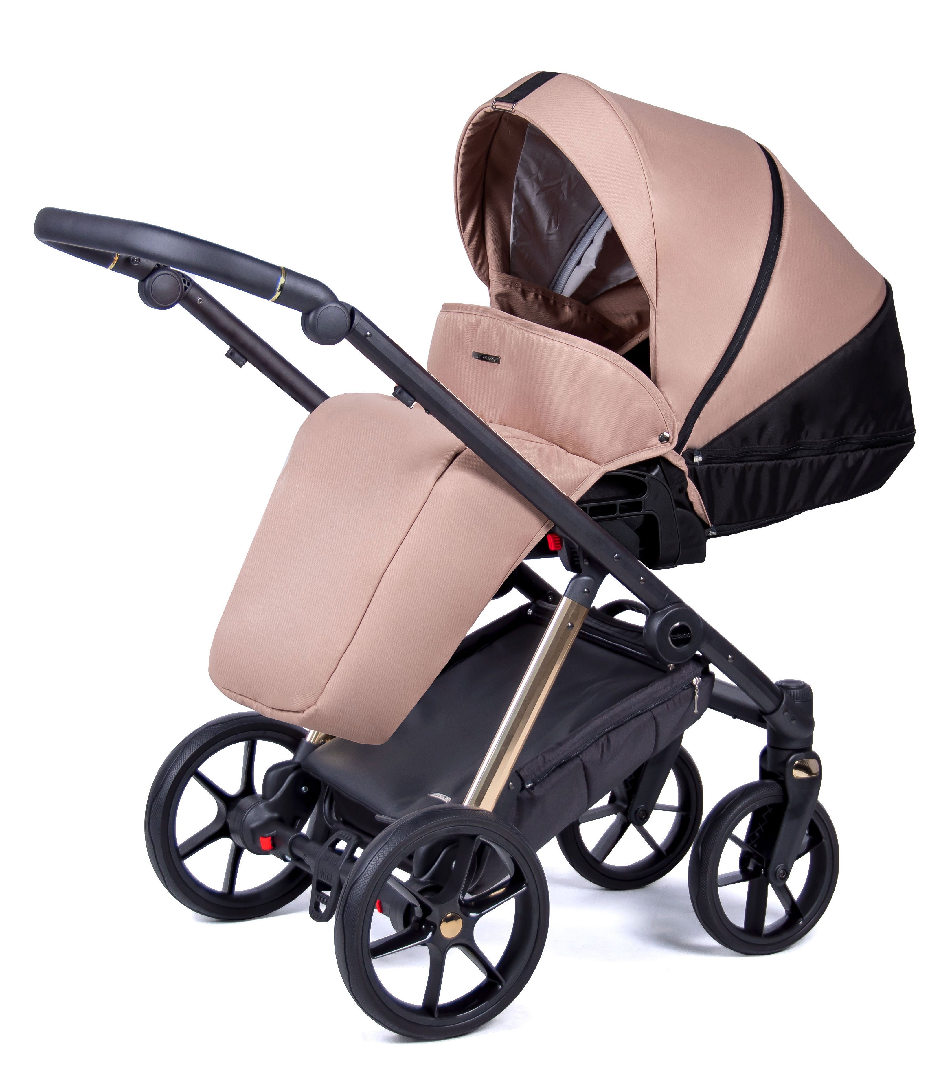 in babies-on-wheels Gestell 24 Axxis - in 2 Kinderwagen-Set = 14 Teile 1 - gold Kombi-Kinderwagen Beige Designs