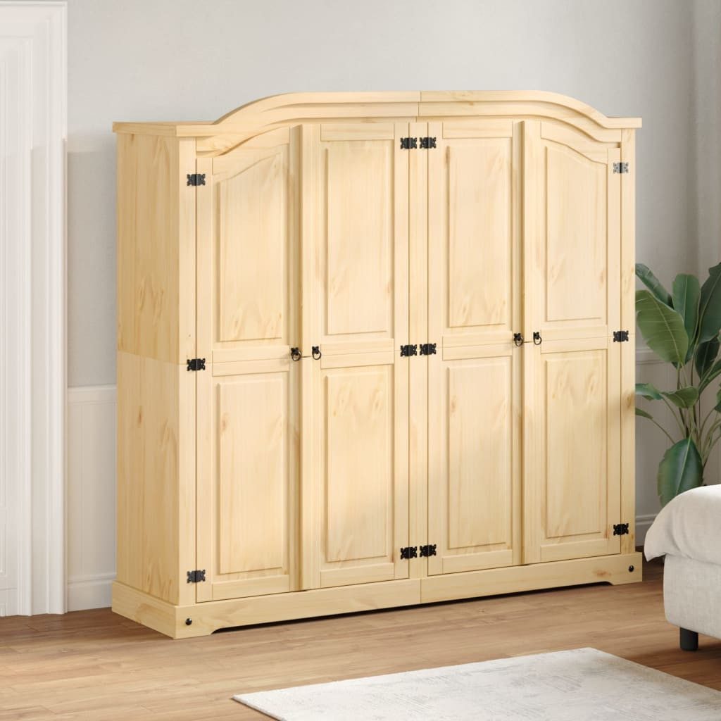 vidaXL Kleiderschrank Kleiderschrank Corona 194x52x186 cm Massivholz Kiefer (1-St)